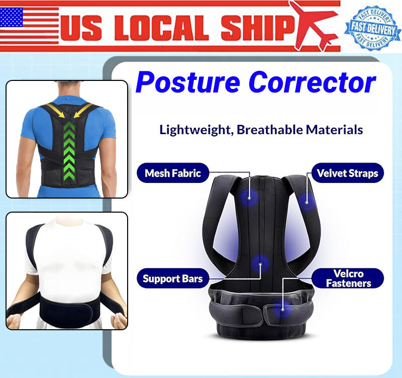 Upgraded Posture Corrector with Cushioned Shoulder Pad Pain Relief Neck,Shoulder
