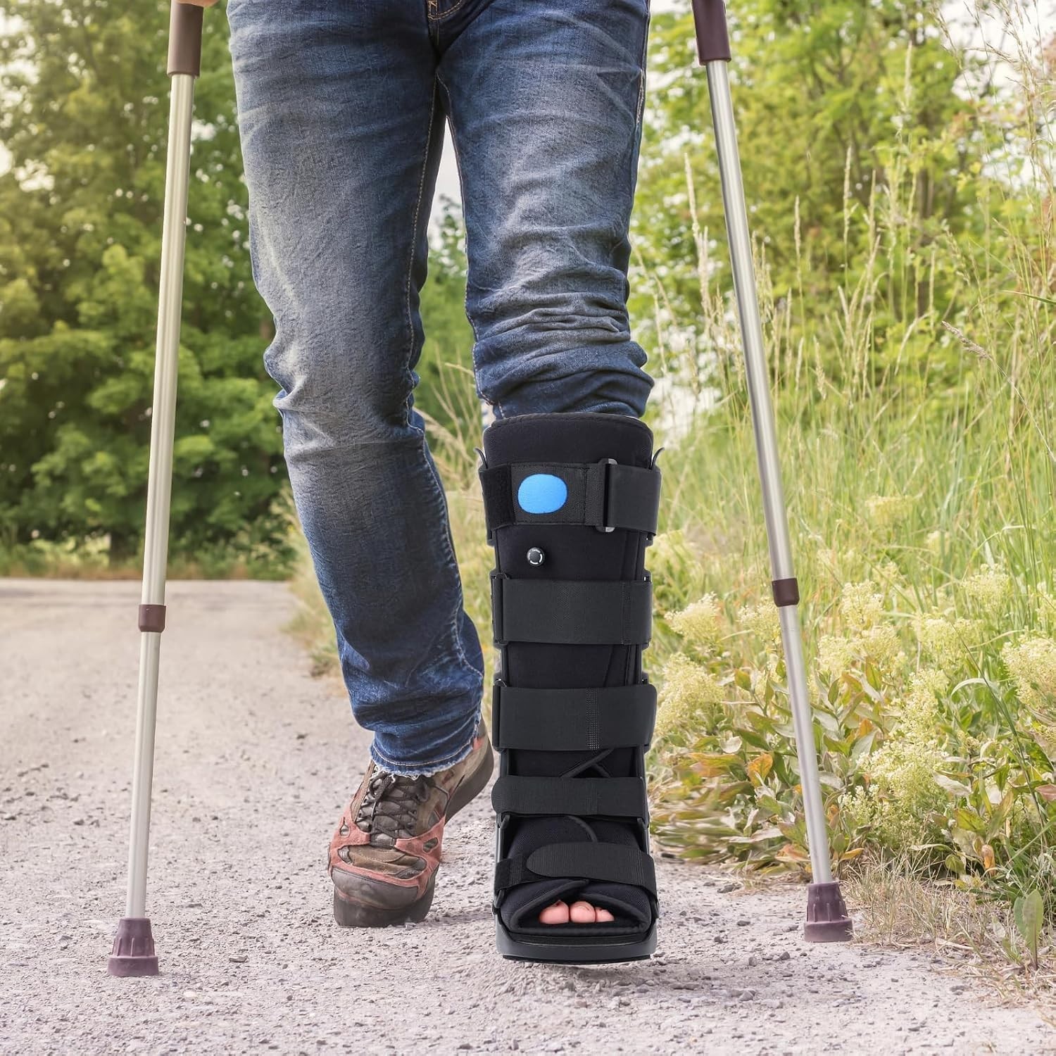 Non-Slip Tall Air Fracture Boot for Comfortable Walking – Adjustable Large Size