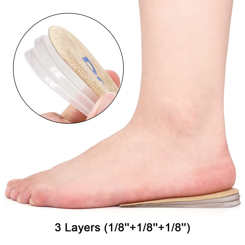 Adjustable Orthopedic Heel Lift Inserts, Leg Length Increase Insole, 3/4