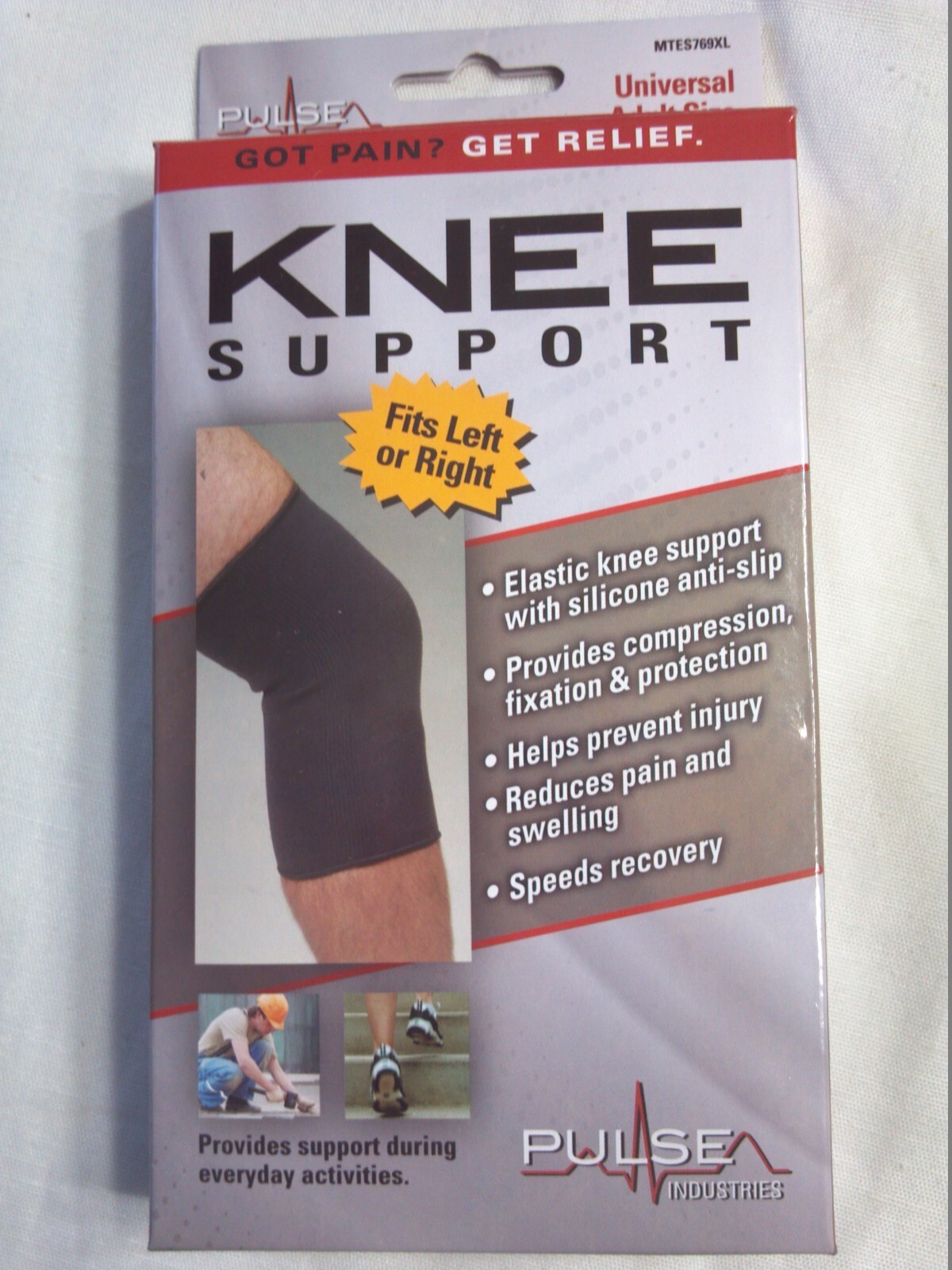 PULSE Industries; Compression Knee Support Breathable Universal Adult Size