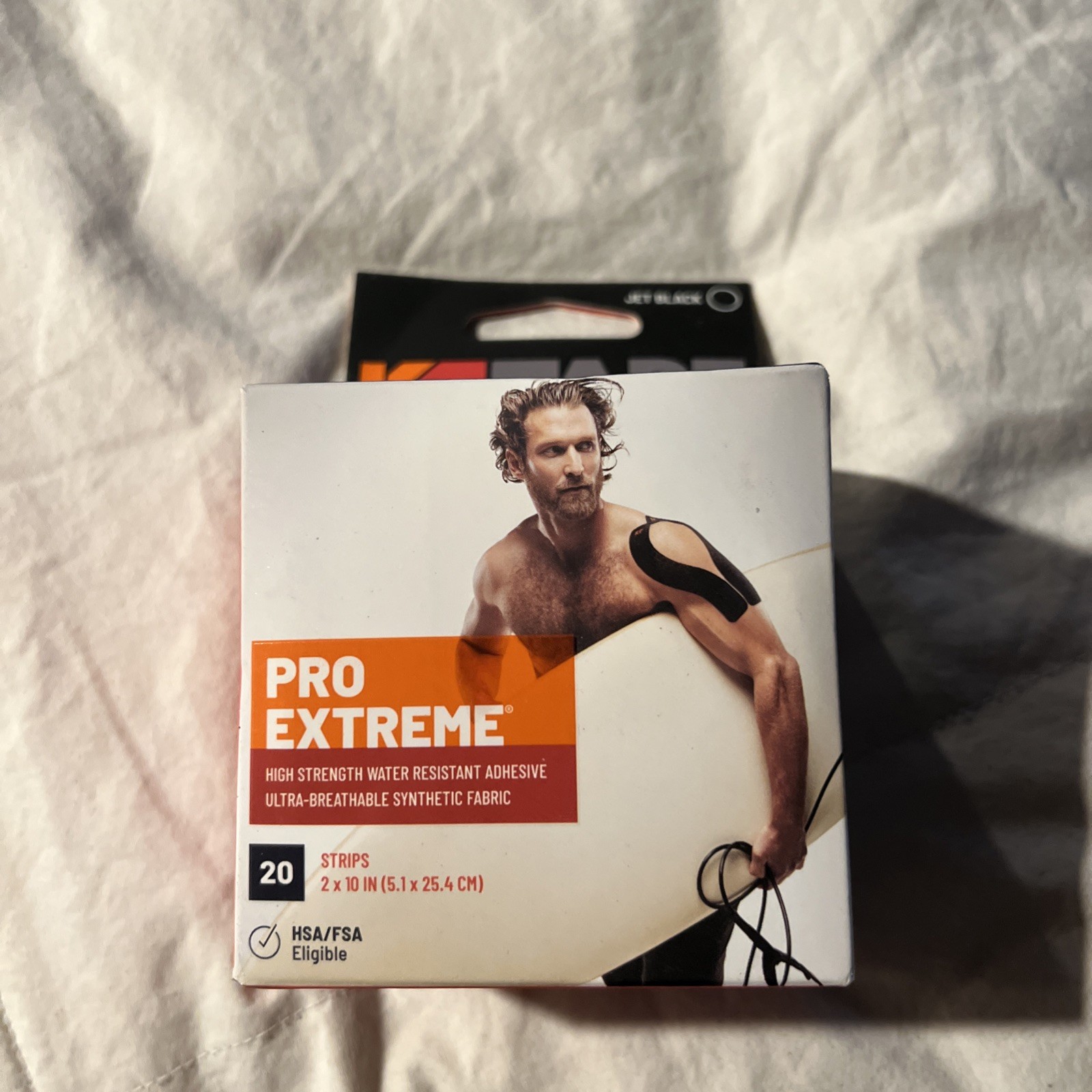 KT Tape Pro Extreme Kinesiology Tape – Jet Black, 20 Stripes