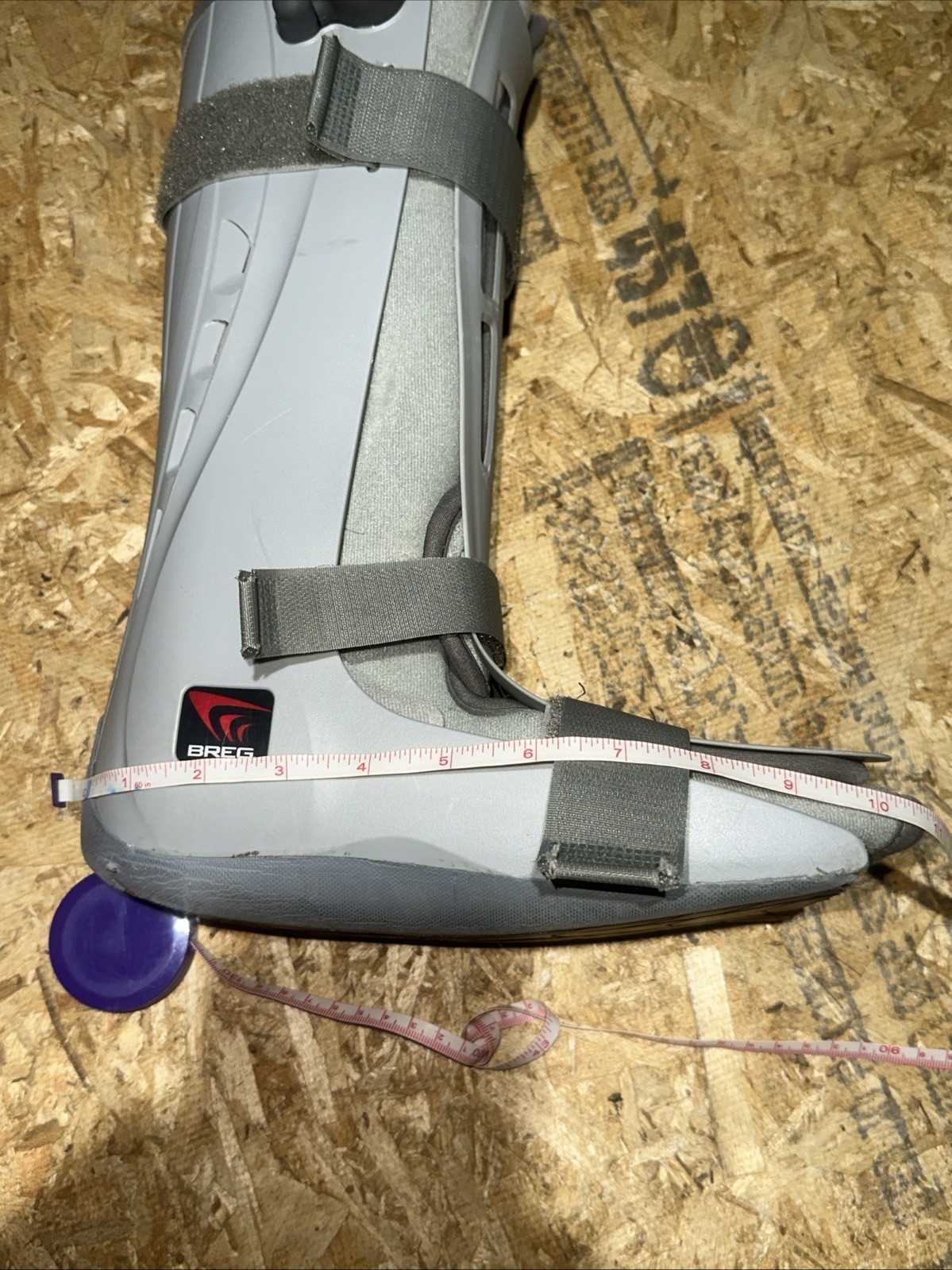 Breg Genesis Mid-Calf Full Shell Walker-Medium-Gray-Air Pump Support-EUC