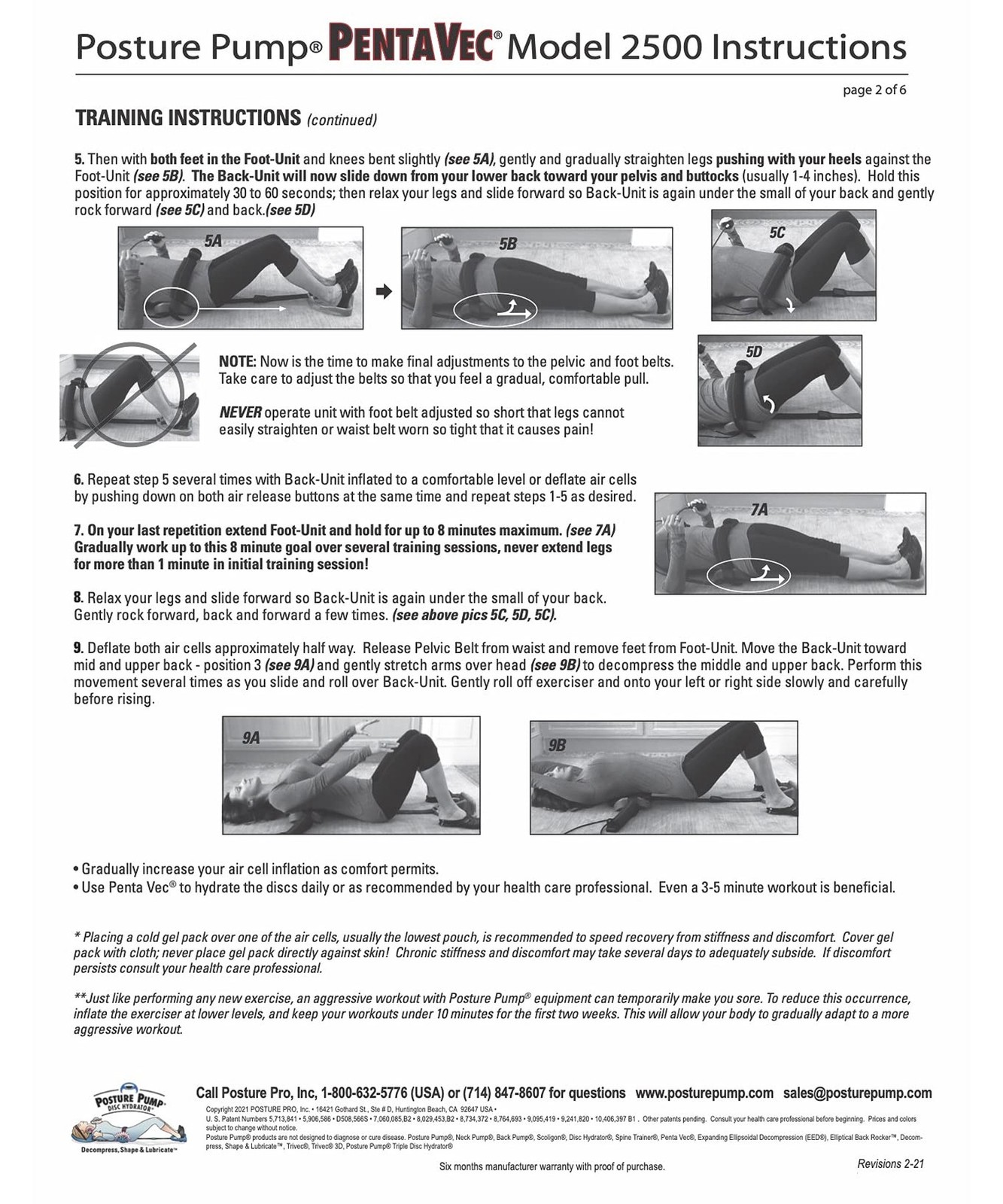 Posture Pump® Penta Vec® Lumbar Decompression Device – Adjustabl
