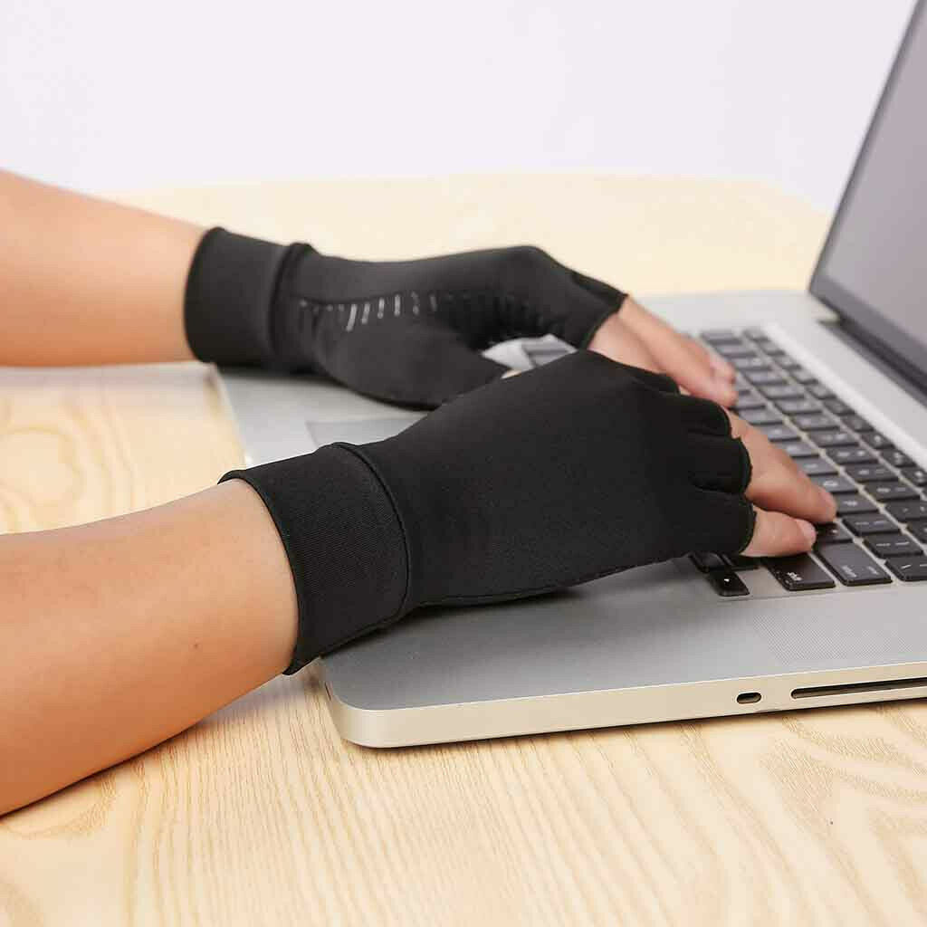 Pressure Gloves Work Health Half Finger Gloves Relieve Pain Rehabilitation USA