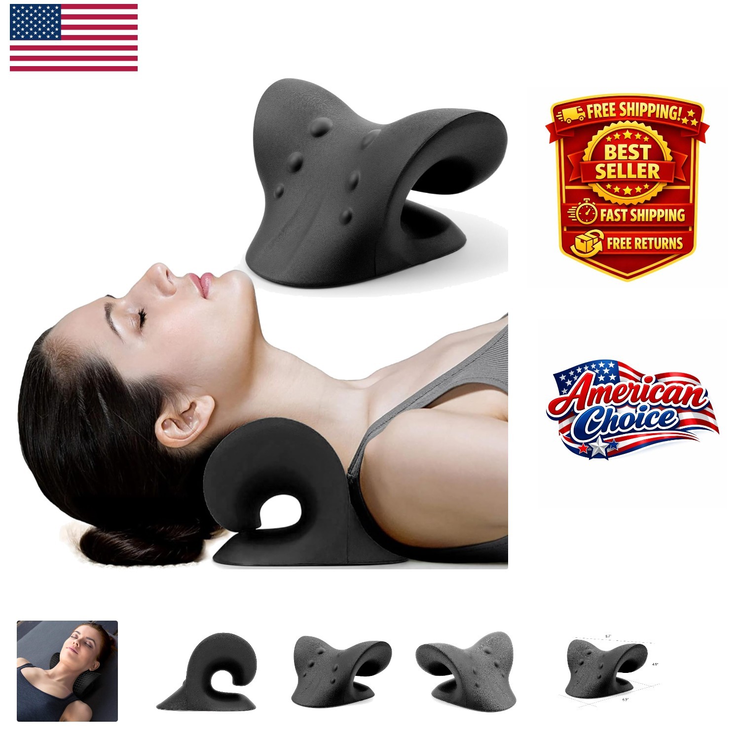 Portable Cervical Traction Device – Quick Pain Relief for Neck & Shoulders
