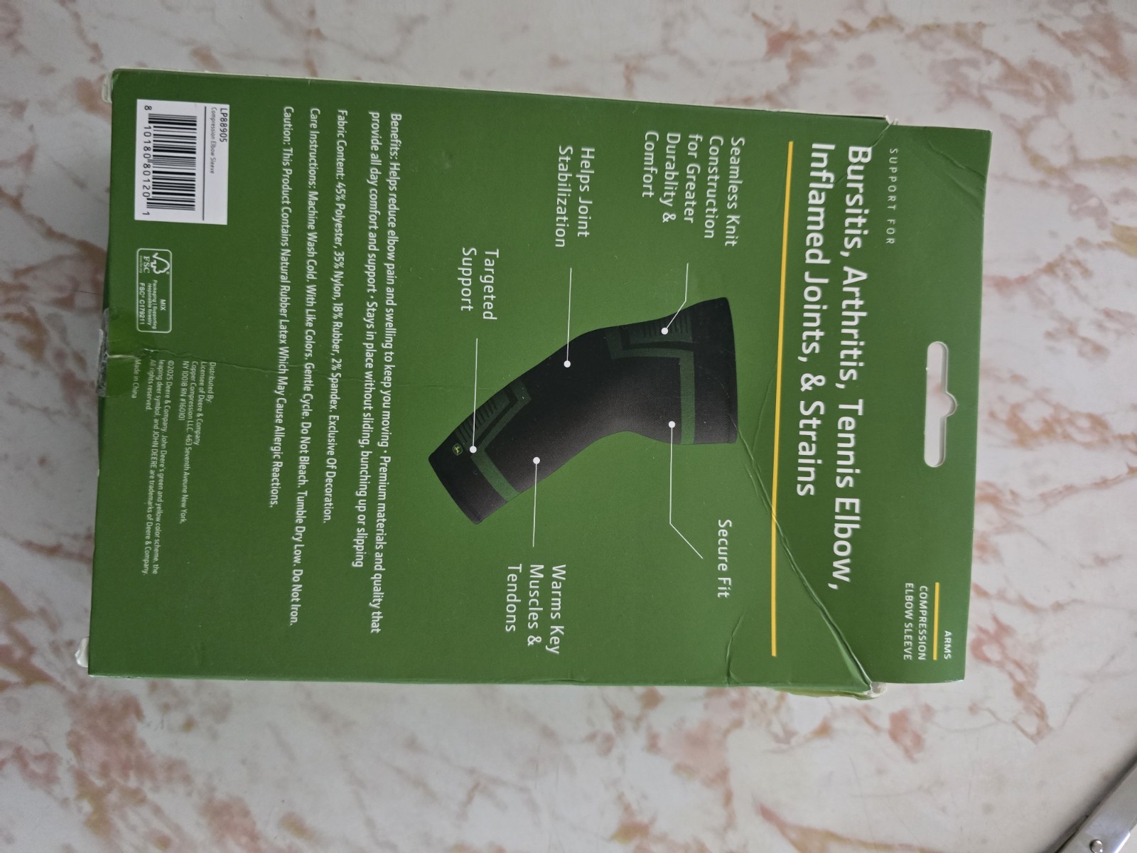 John Deere Compression Elbow Sleeve Heavy Duty Arm Support LP88905 New Size S