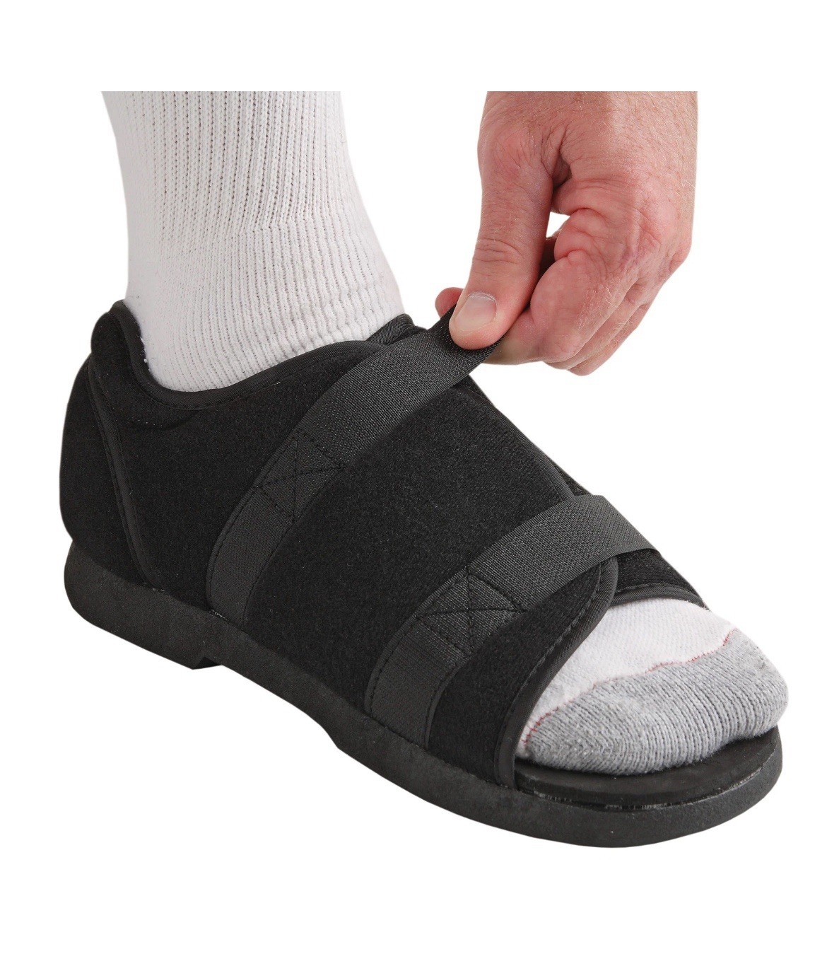 Ossur Black Soft Top Post-Op Shoe Small Hook and Loop New!