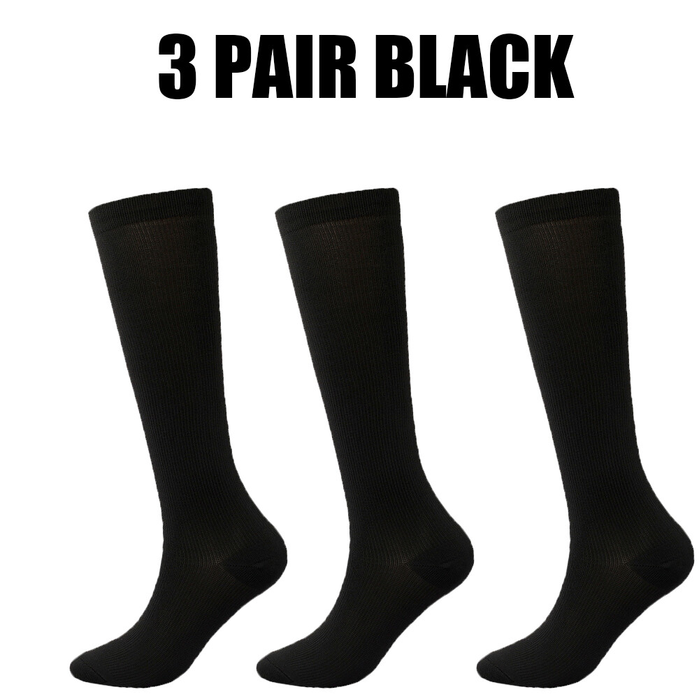 3pairs of medical compression stockings for men women 20-30mmhg to protect veins