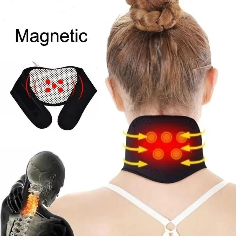 Cervical Neck Support Sleeve Warm Compress Neck Wrap Adjustable Brace
