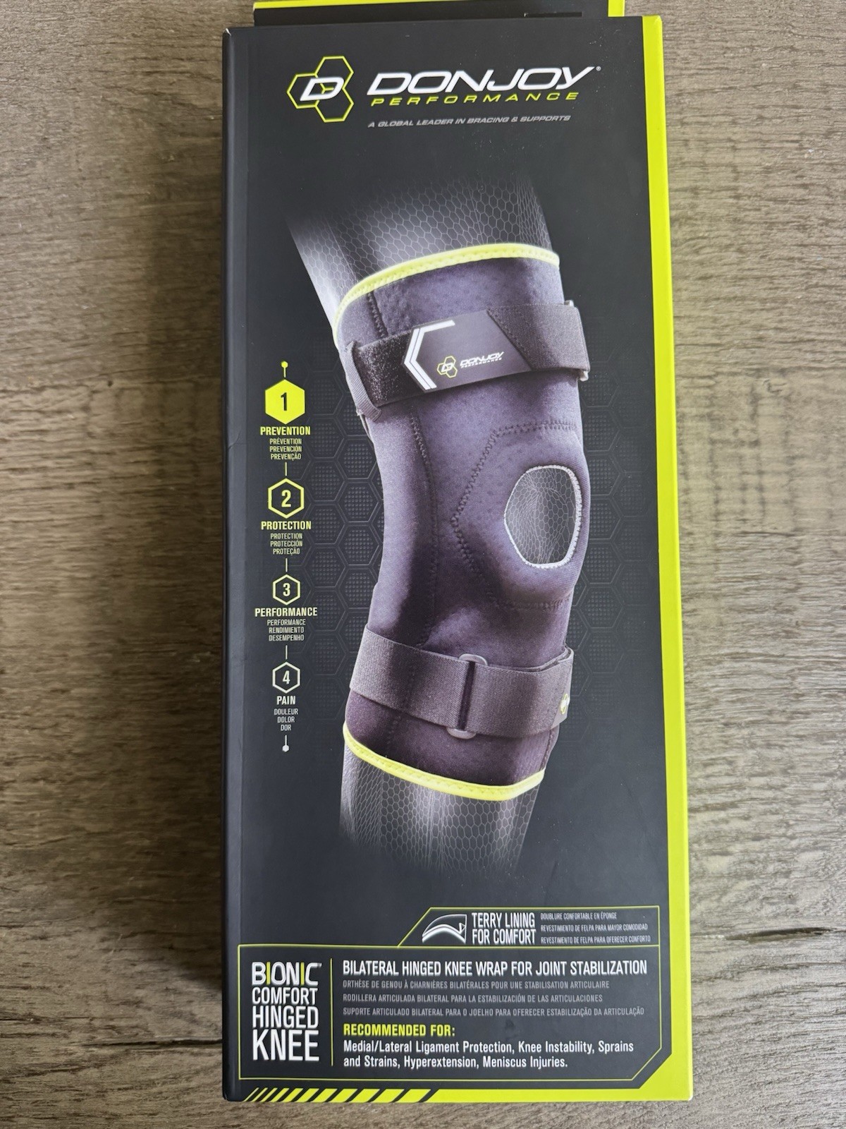 DonJoy Performance Bionic Comfort Hinged Knee Brace Support Size Large / XL