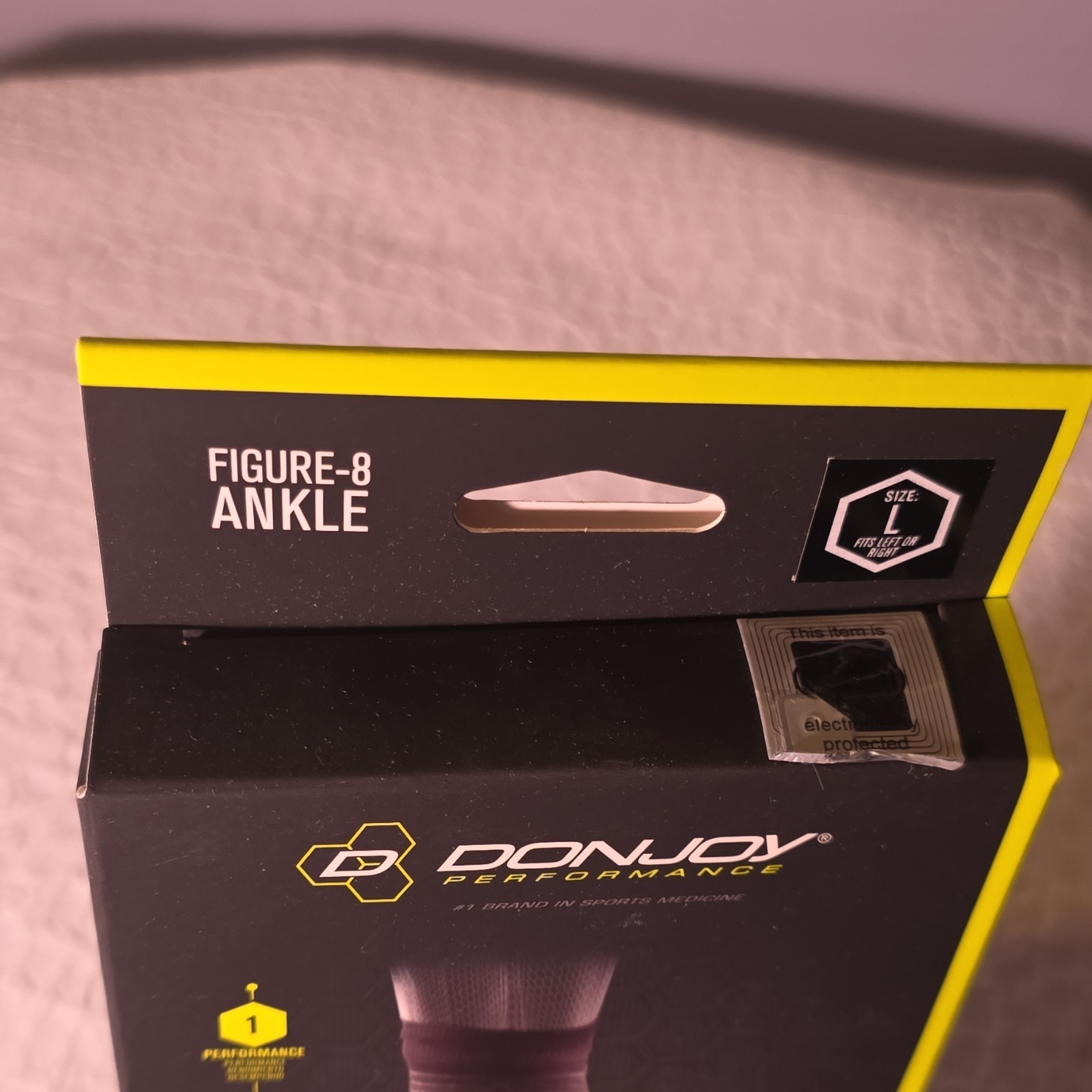 DonJoy Performance Figure-8 Ankle Brace Size L Black Compression Stabilization