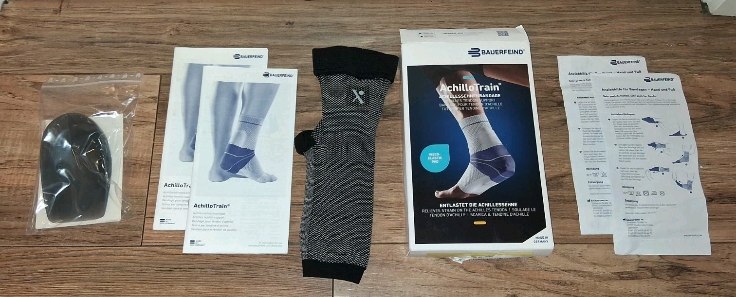 Bauerfeind AchilloTrain Achilles Sehnen Bandage Tendon Support Size 3 Titan READ