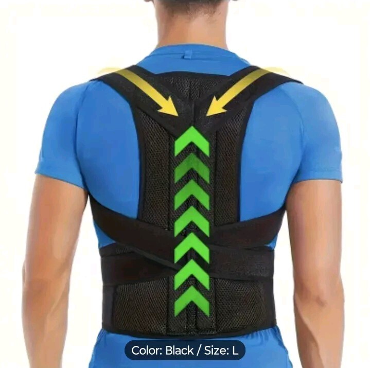 1 pc Large L Posture Corrector Brace Adjustable Lower Upper Back Support Pain