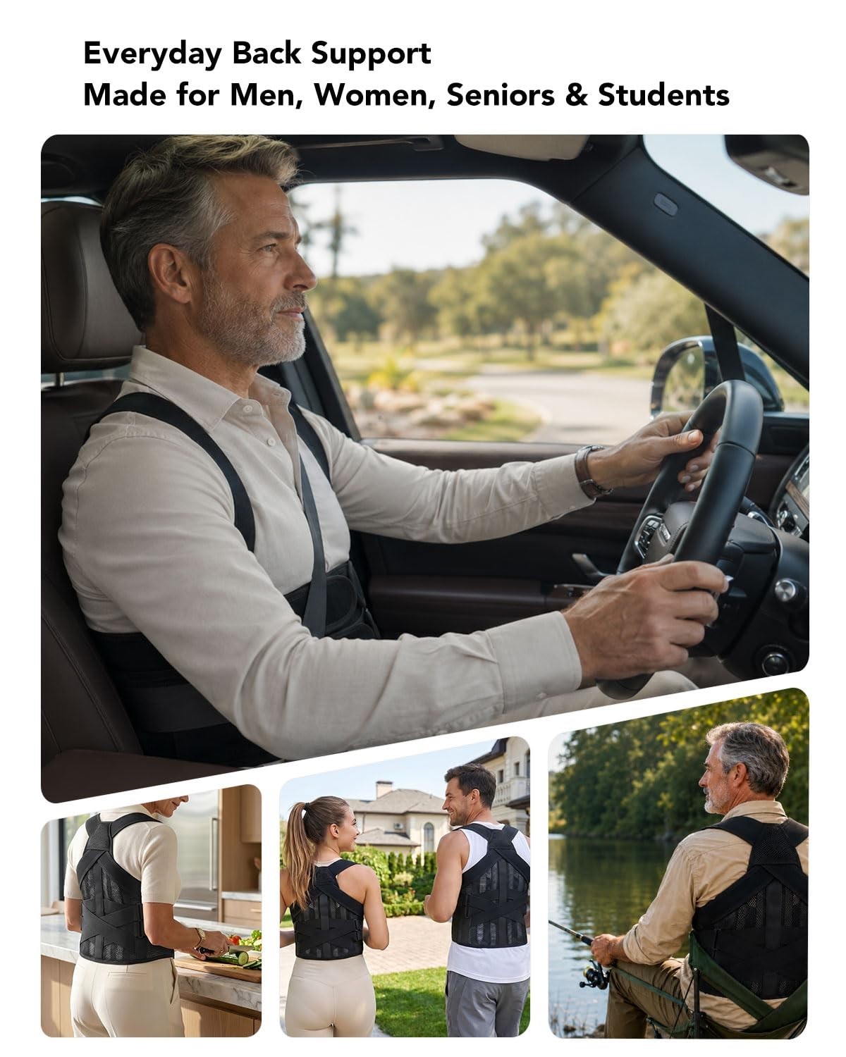 X-Style Posture Corrector for Men & Women – Advanced Back Brace for Pain Relief