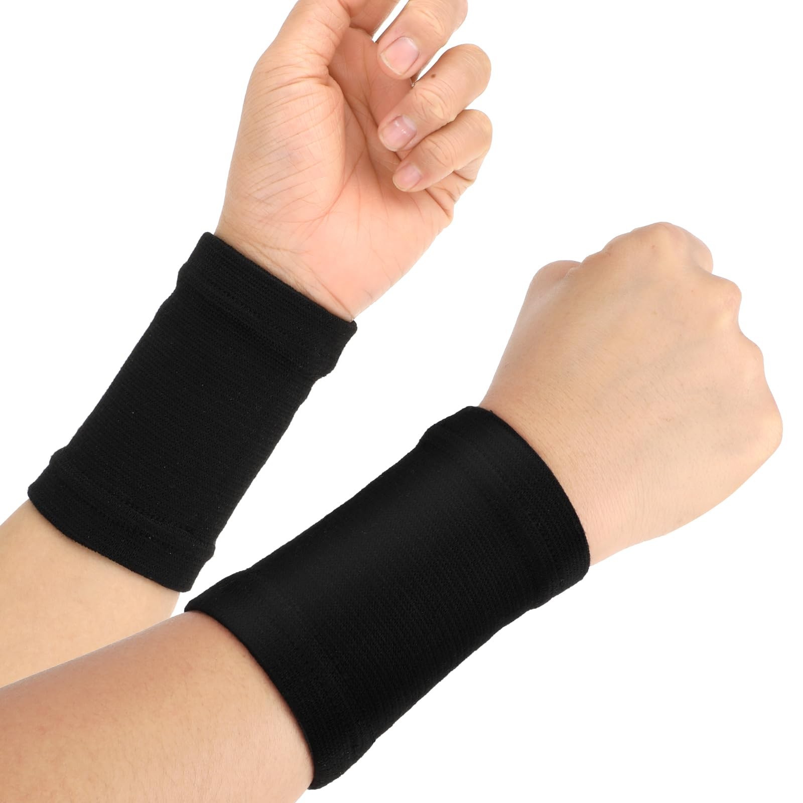 Wrist Compression Sleeves 2 Pair Elastic Support for Carpal Tunnel