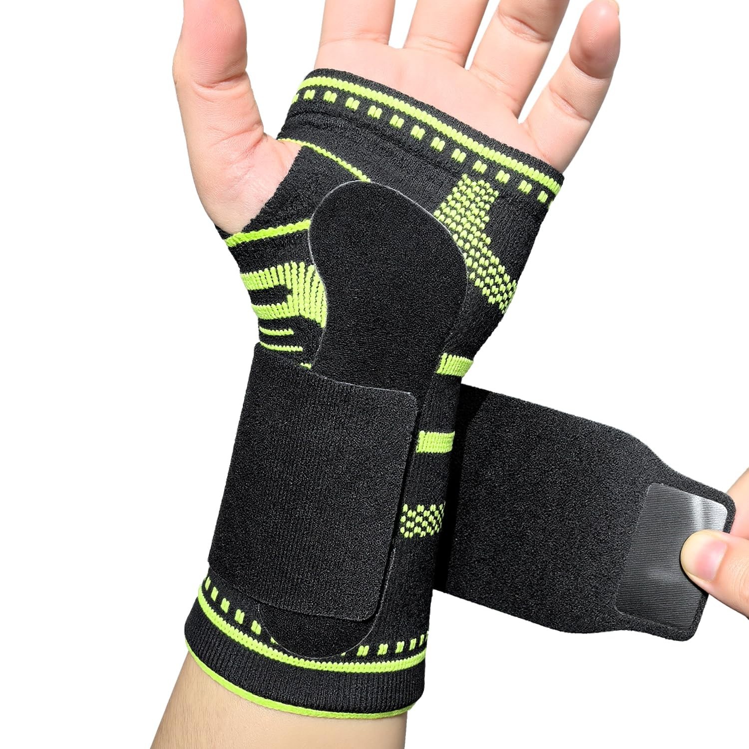 Carpal Tunnel Wrist Brace Fits Right Hand Women & Men Large Fit Wrist 7.9″-9.4″