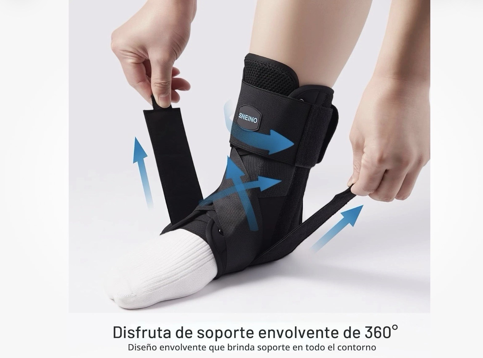 SNEINO Size Medium Lace Up Adjustable Ankle Support Brace for Sprained Ankle New