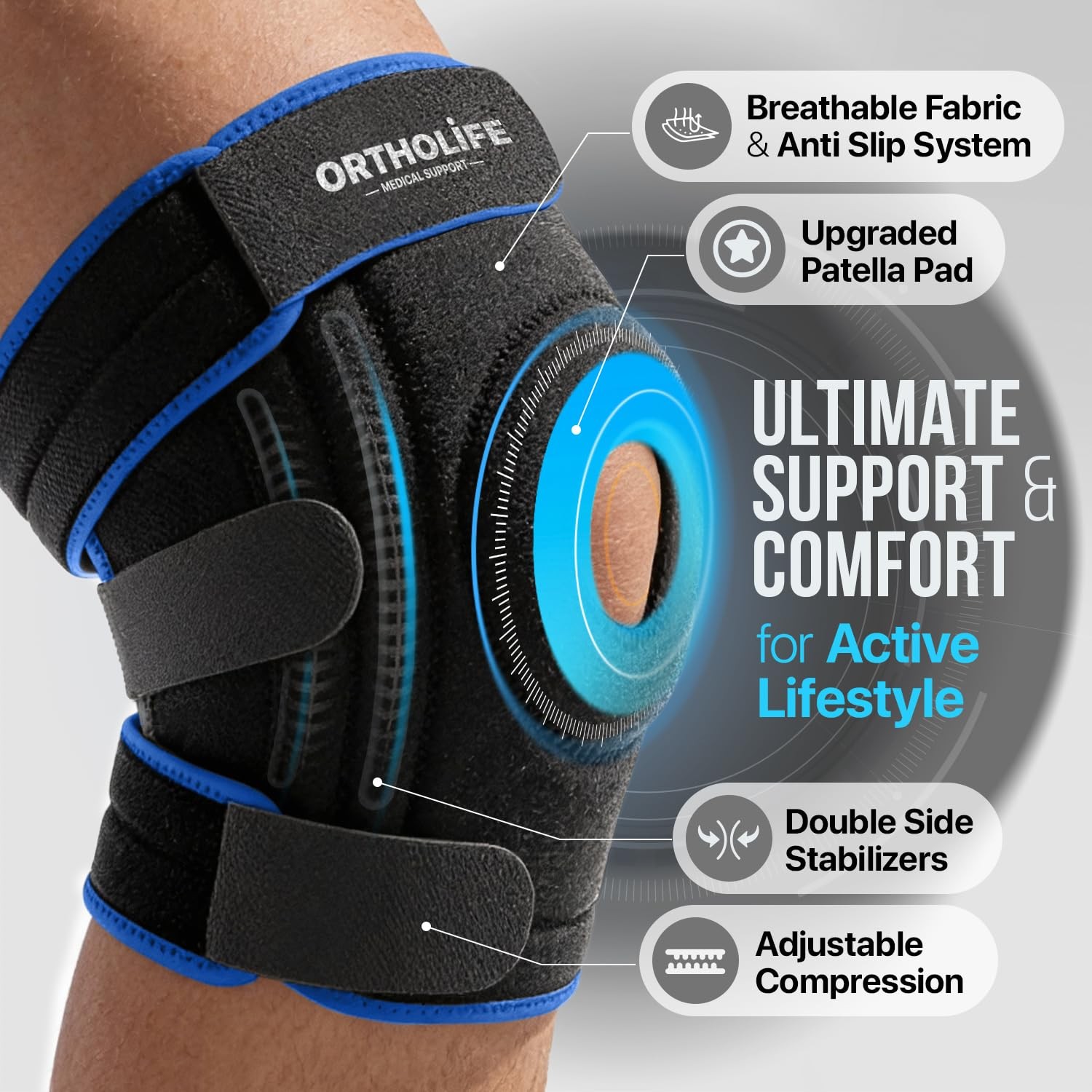 Knee Brace for Women and Men – Knee Compression Sleeve for Meniscus Tear, ACL…