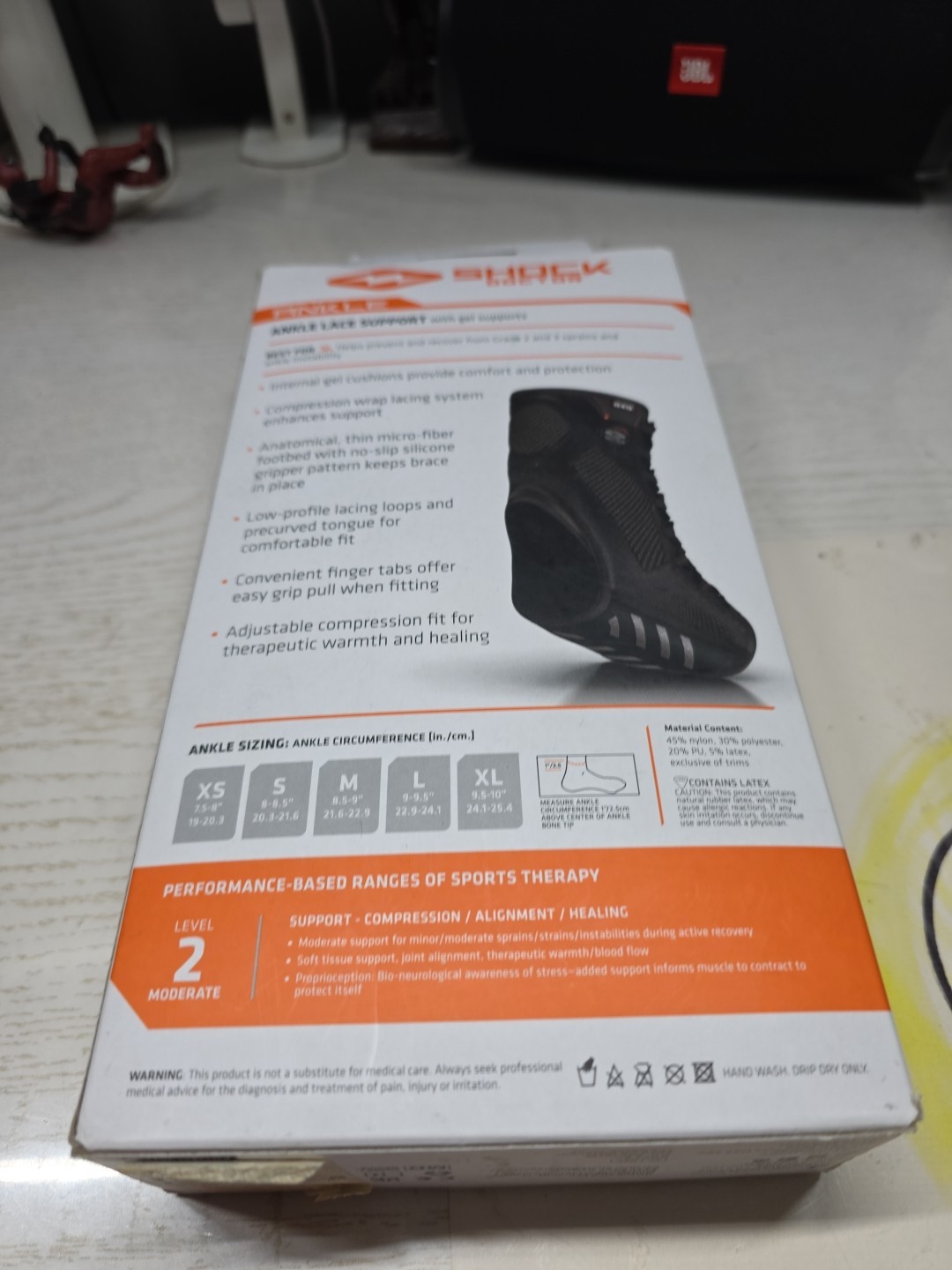 Shock Doctor Ankle Level 2 Ankle Support 849 Ultra Lace Up Ankle Small Black