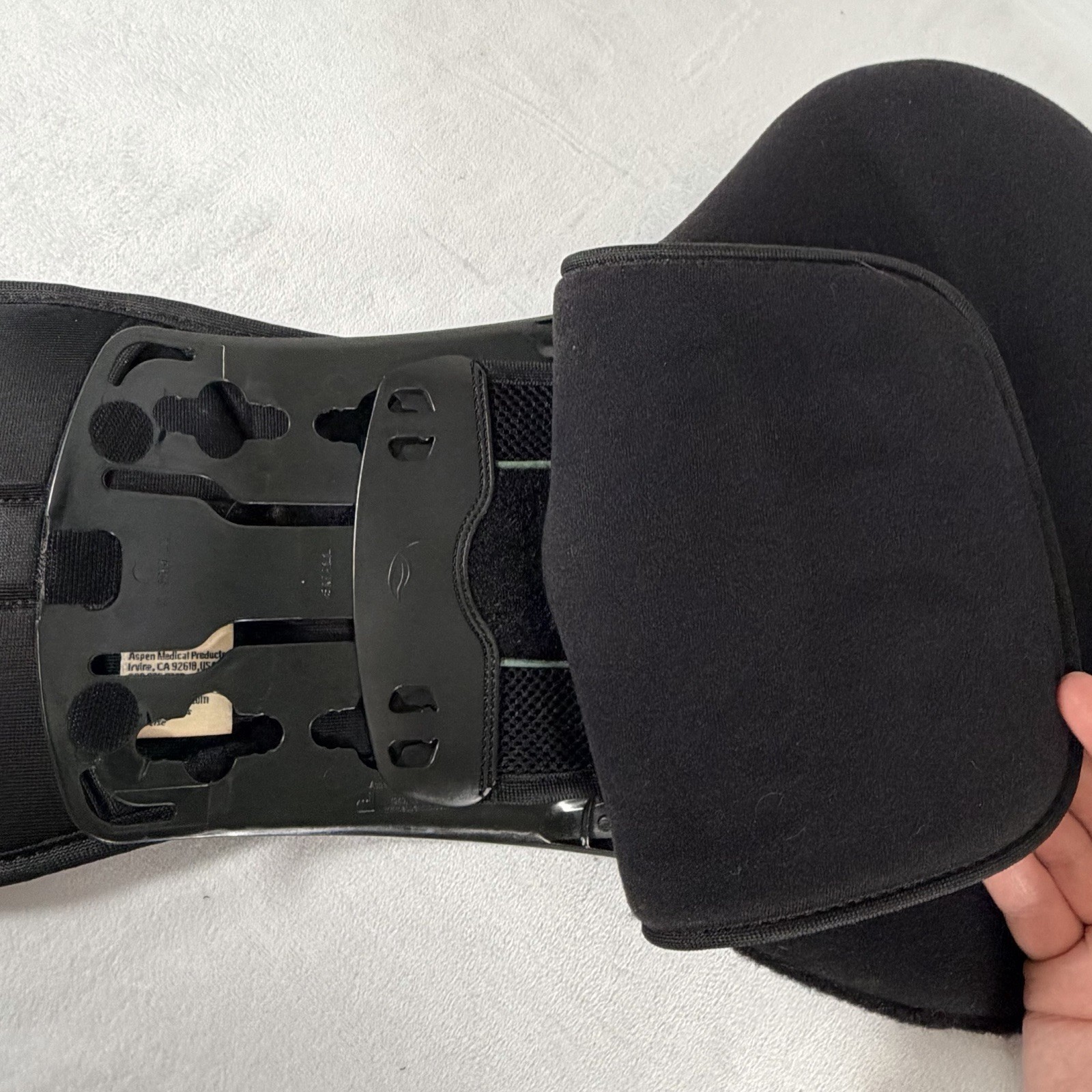 Aspen Summit 631 LSO Back Brace Black Adjustable Lumbar Support Orthosis