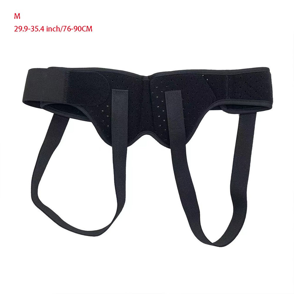 Intestinal Hernia Fixation Belt, Machine Washable Black PU Foam Pad Breathable M
