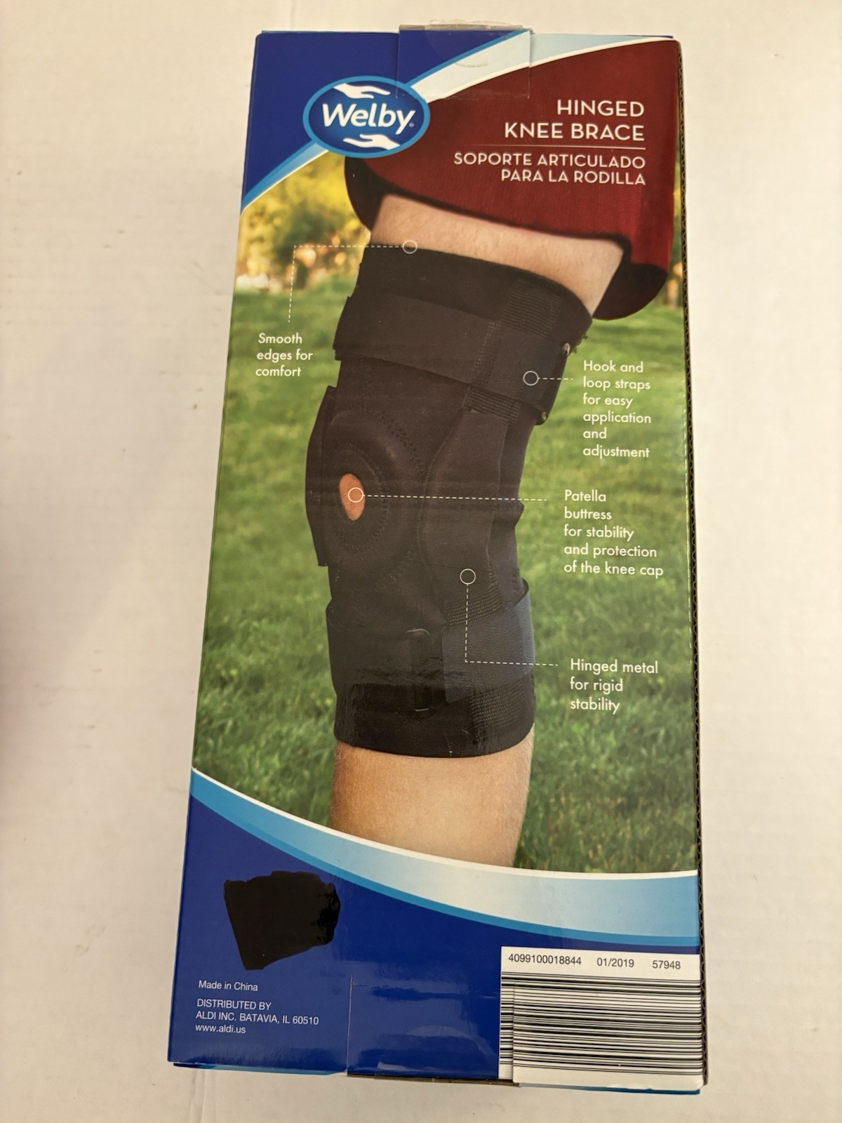 Knee Brace Welby Hinged One Size Fits Most Breathable Lightweight Support