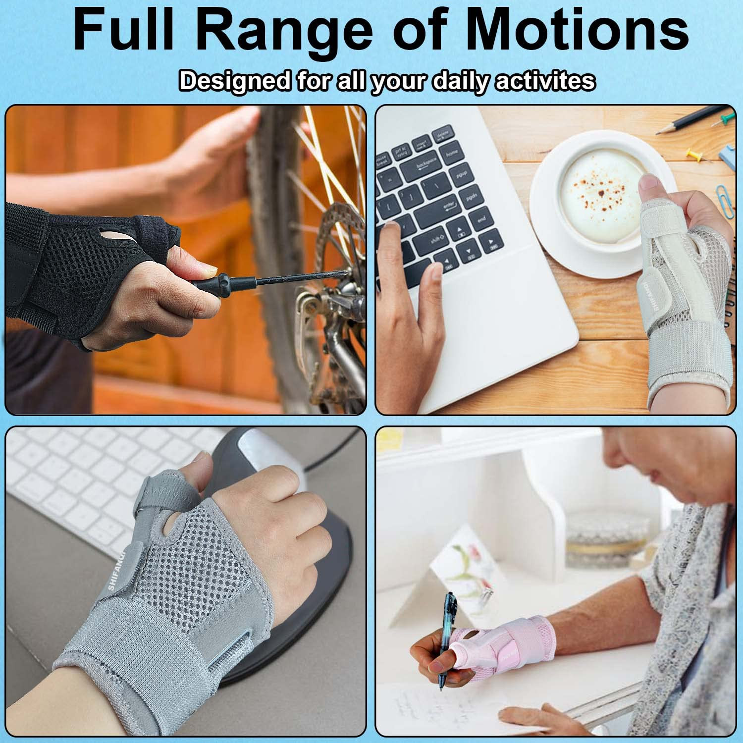 Trigger Thumb Splint for Left Right Hand,Thumb Spica Support Brace Wrist Stab…