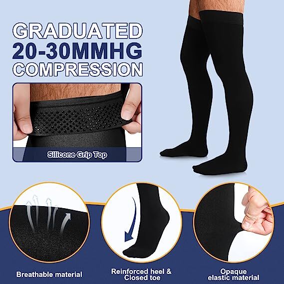 Compression Socks Thigh High Support Stockings Leg Long Socks For Men Women USA