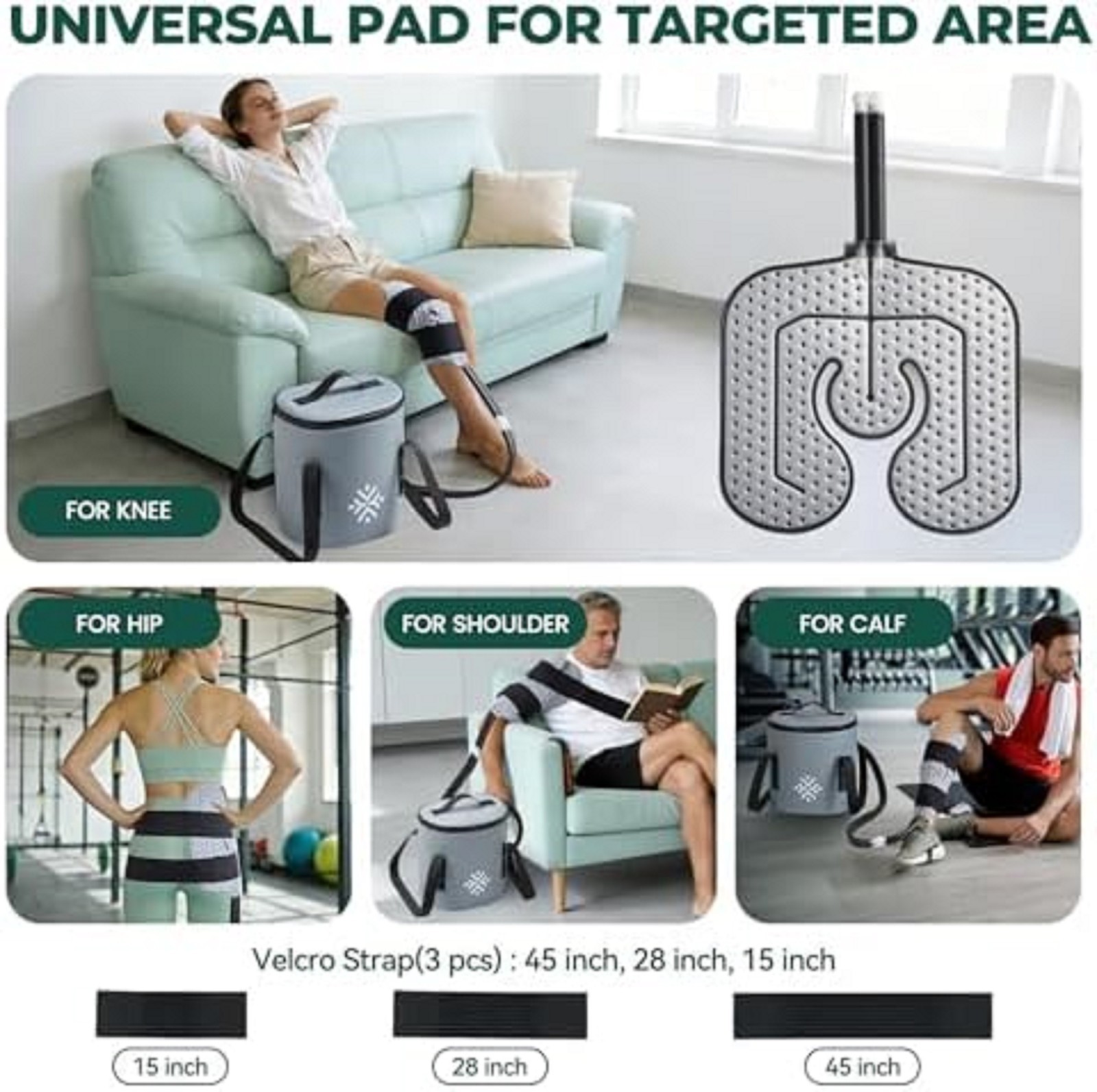 Ice Machine for Knee After Surgery w/Compression, Hip Replacement Cold Therap…