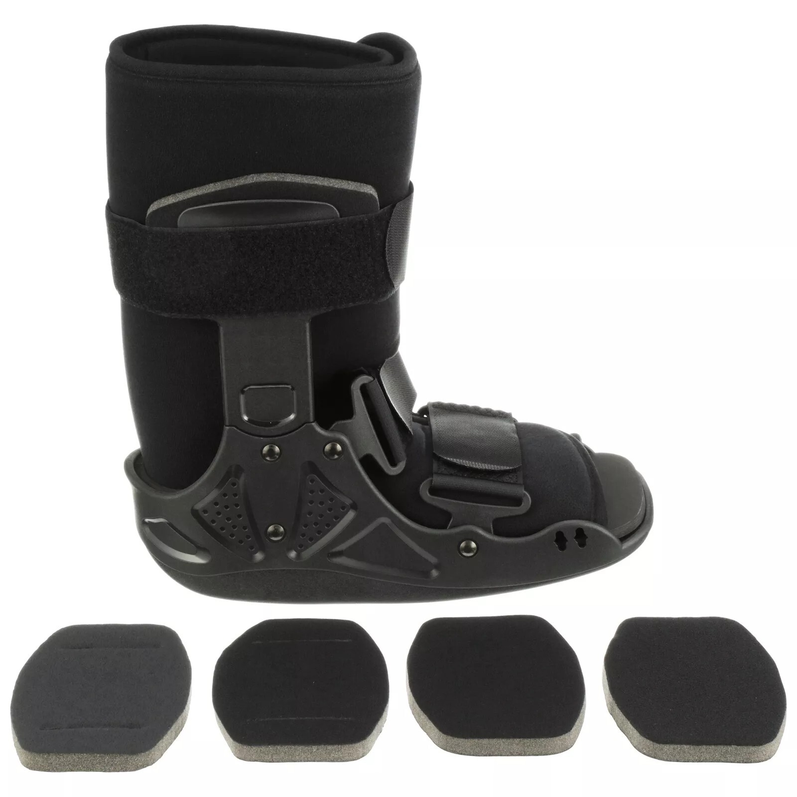 McKesson Black Walker Boot Medium Hook and Loop for Either Foot 155-79-95505 zd