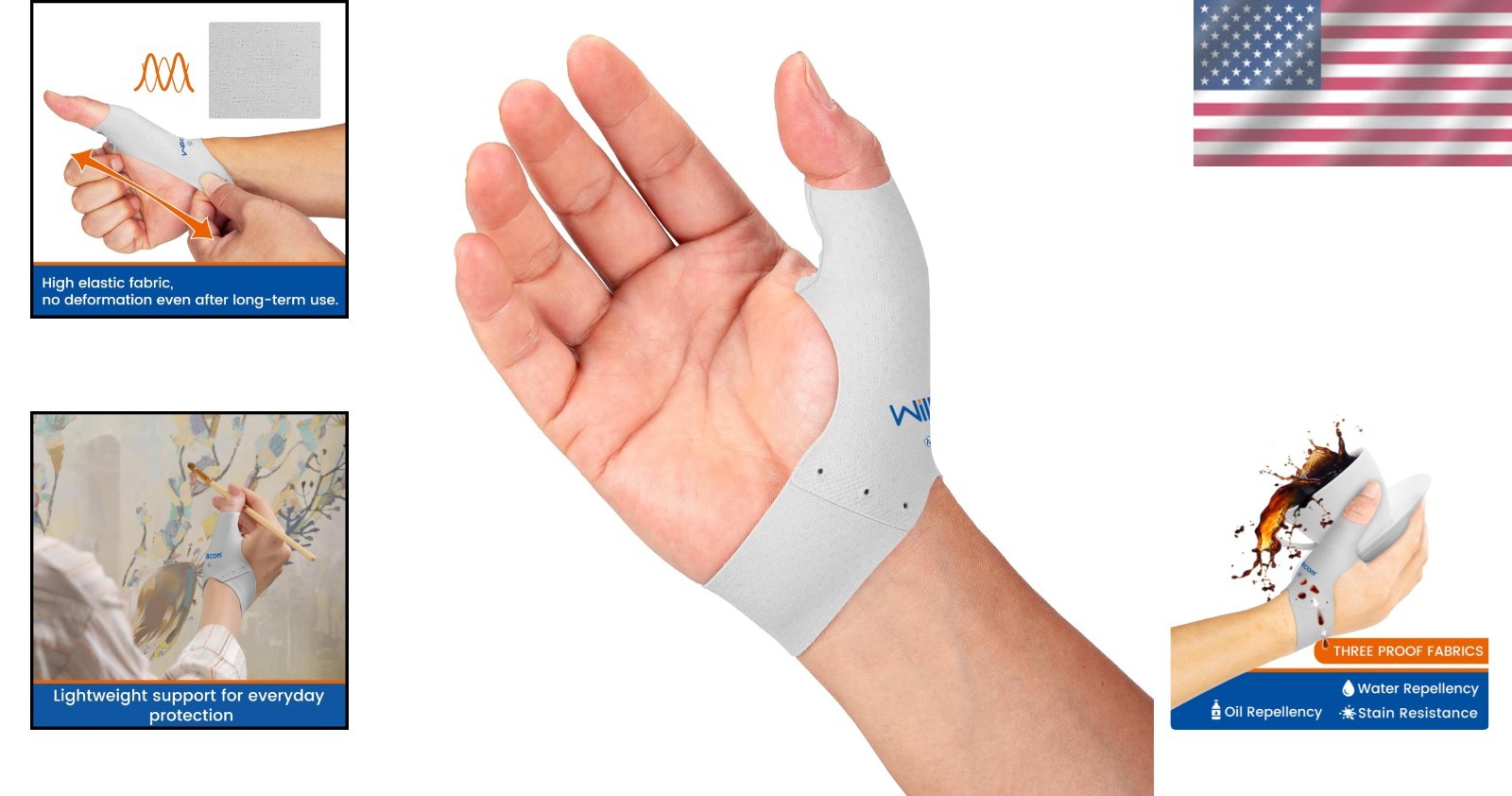 Soft Elastic Thumb Brace Compression Sleeve – 2 PCS for Arthritis Relief