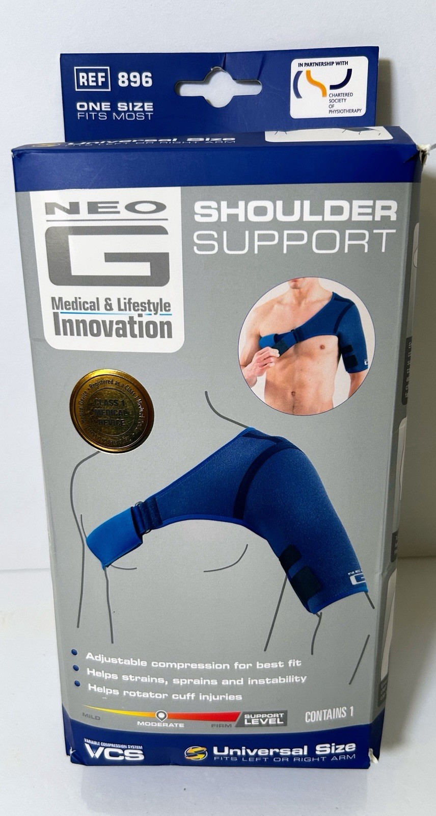 Neo G Shoulder Support Brace #896 Universal Fits Right or Left Arm