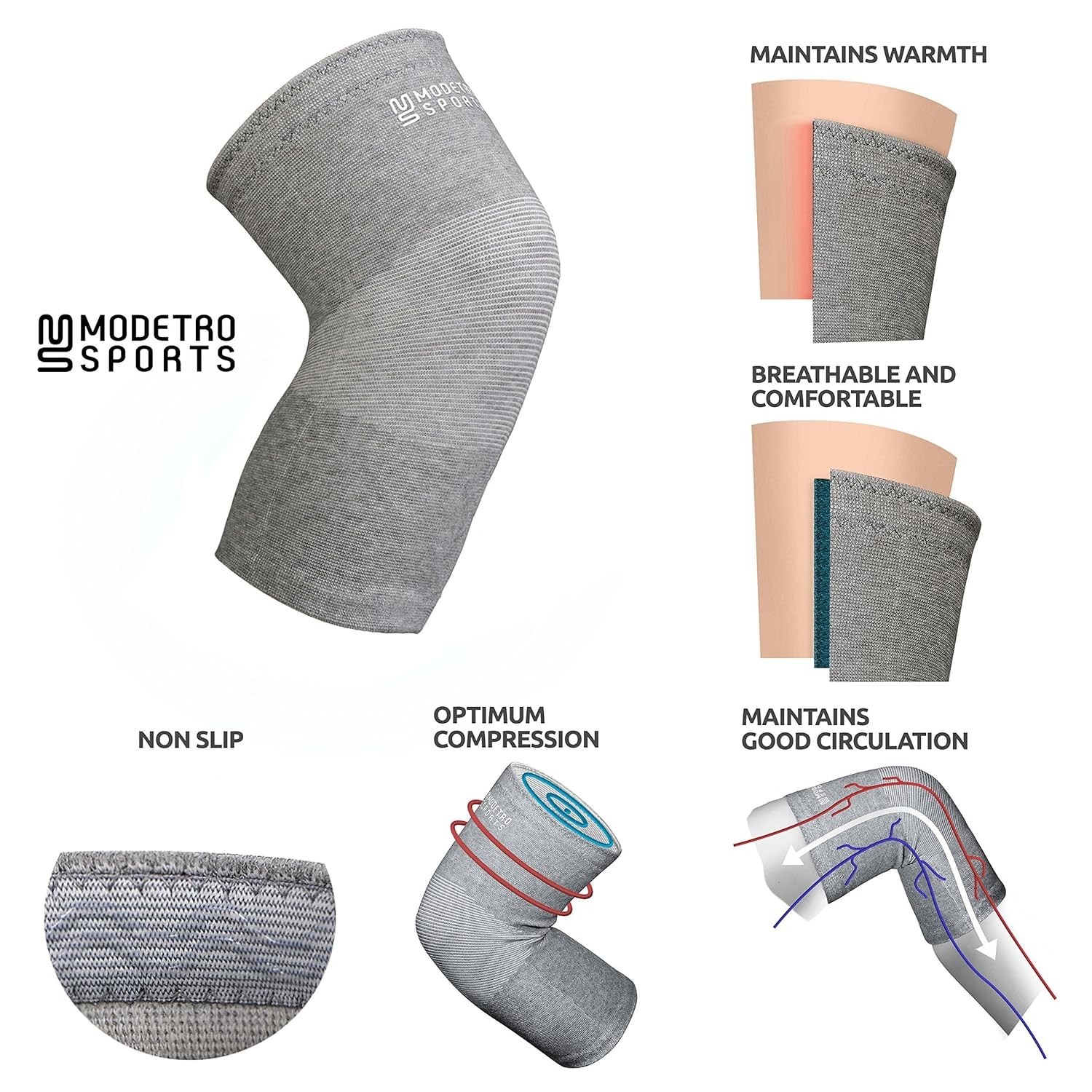 Bamboo Charcoal Knee Compression Sleeve – Comfortable Support for Athletes