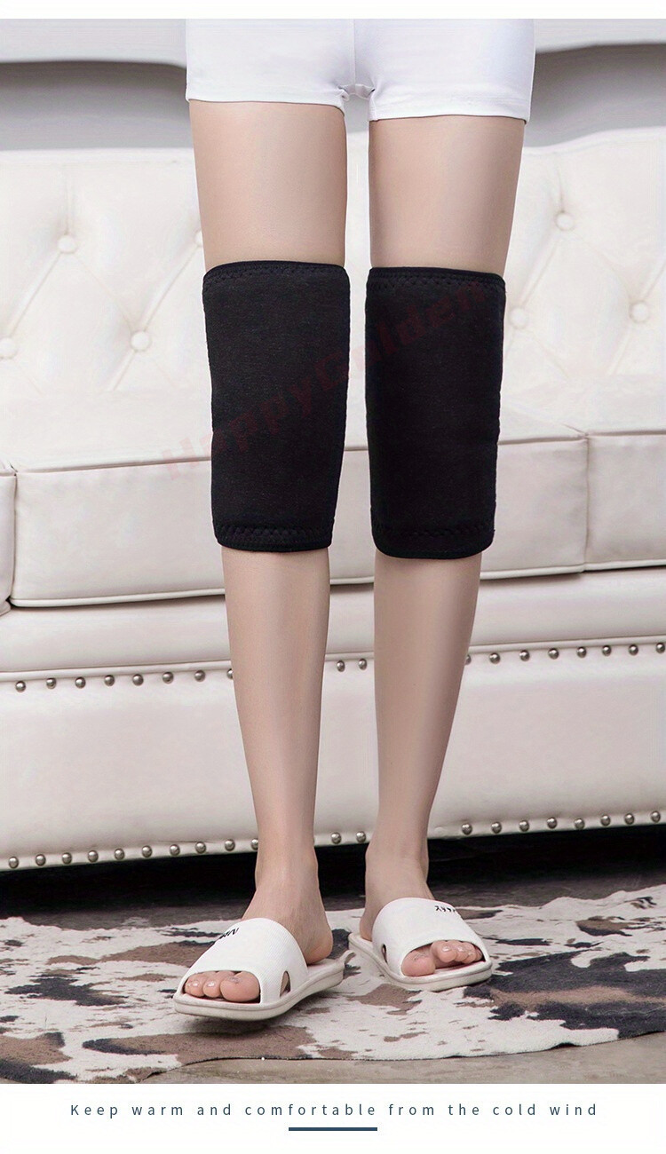 Warm Knee Pads Thick Double Layer Imitation Cashmere Knee Pads for Elderly Women