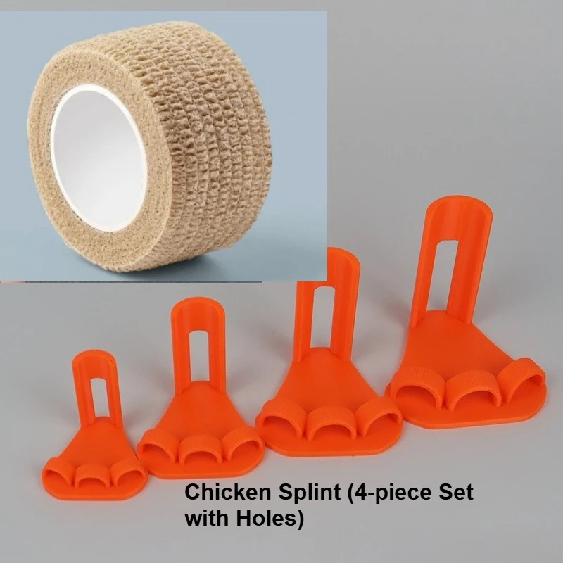 4Pcs Adjustable Chicken Duck Leg Splint Reusable Lightweight Duck Leg Splint wit