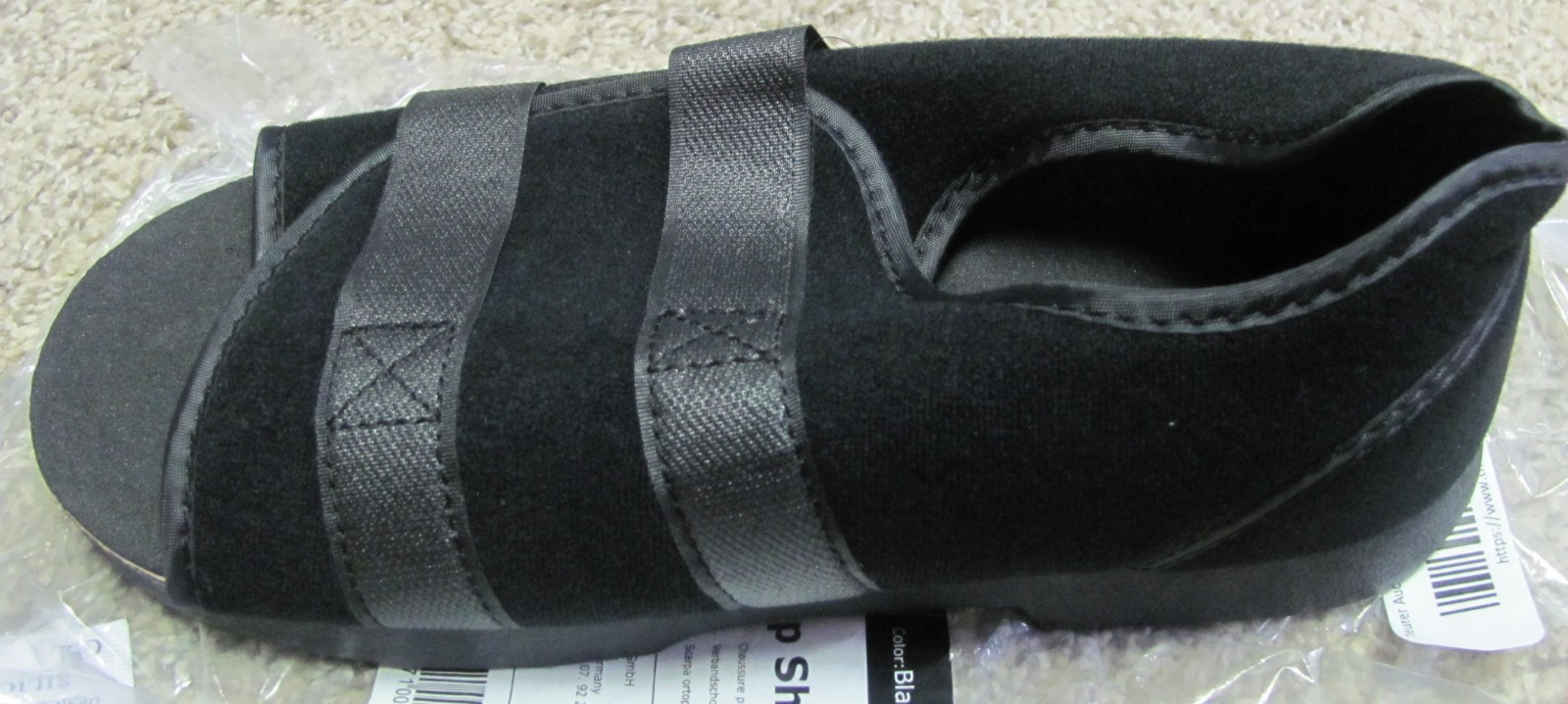 Health Design Soft Touch Post Op Shoe – Men’s Small (New)