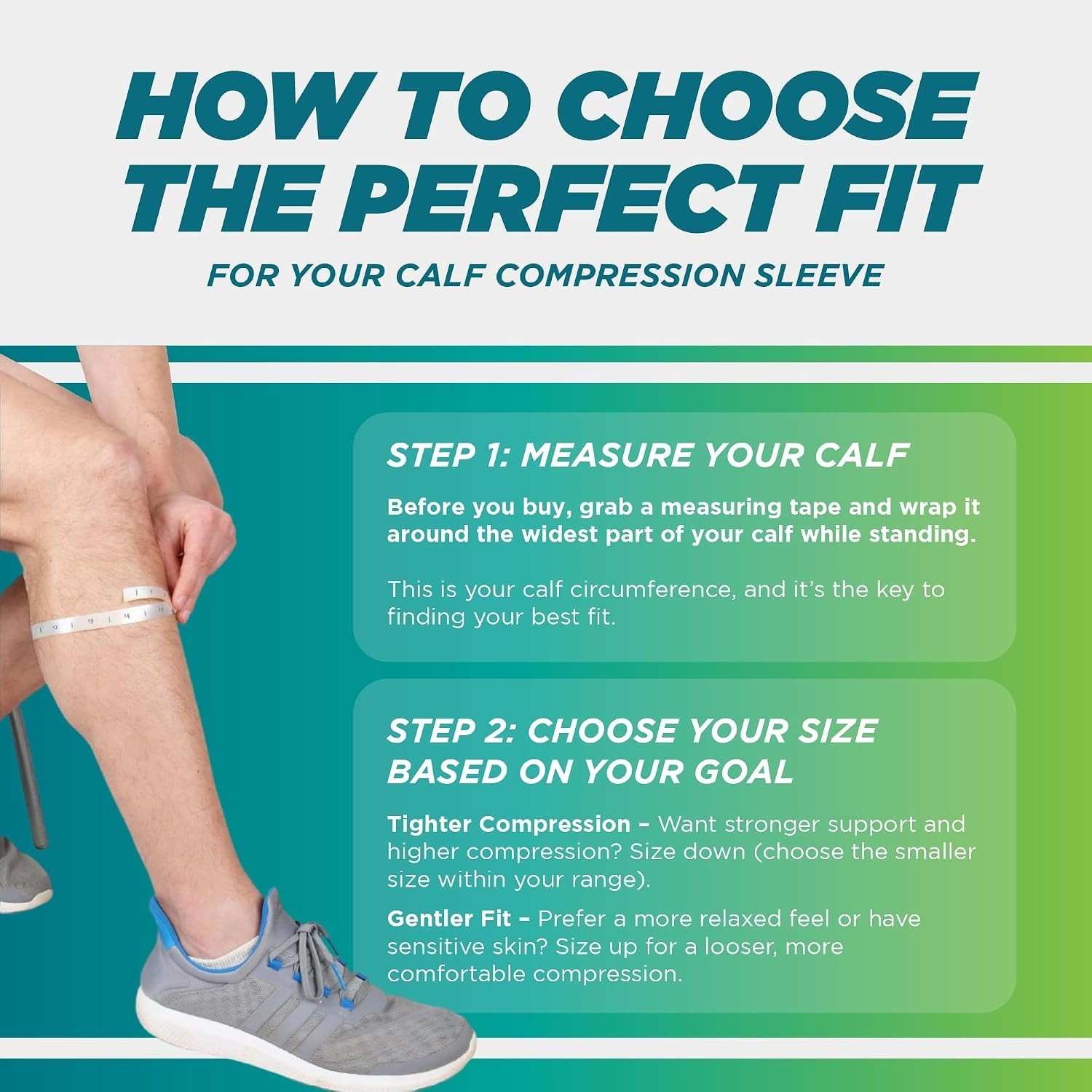 Breathe Easy with our 20-30 mmHg Calf Compression Sleeves for Running & Fitness