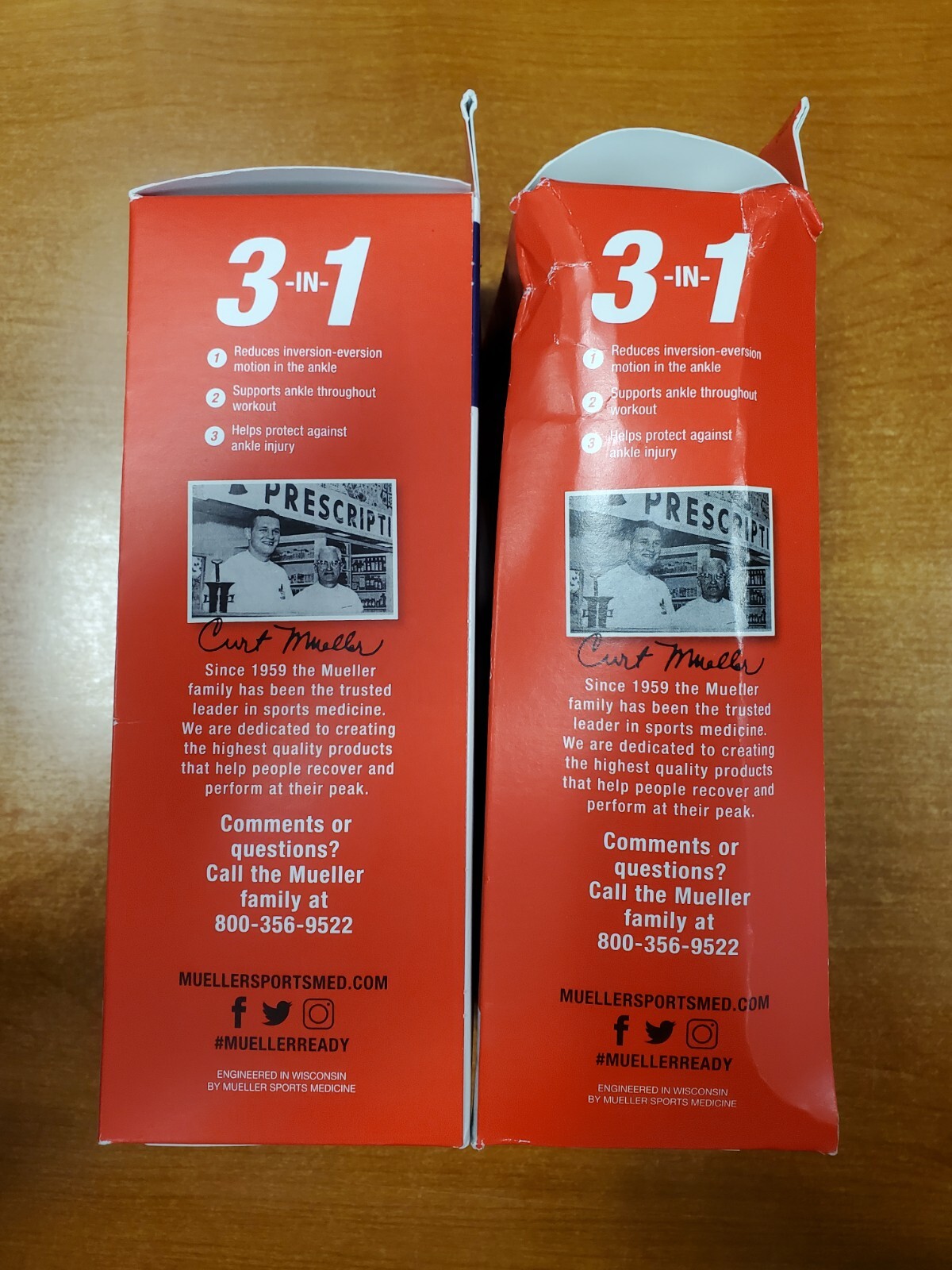 2 Pack: Mueller 4-Way Ankle Support w/Removable Strap *MD/LG* (0273) R4P2