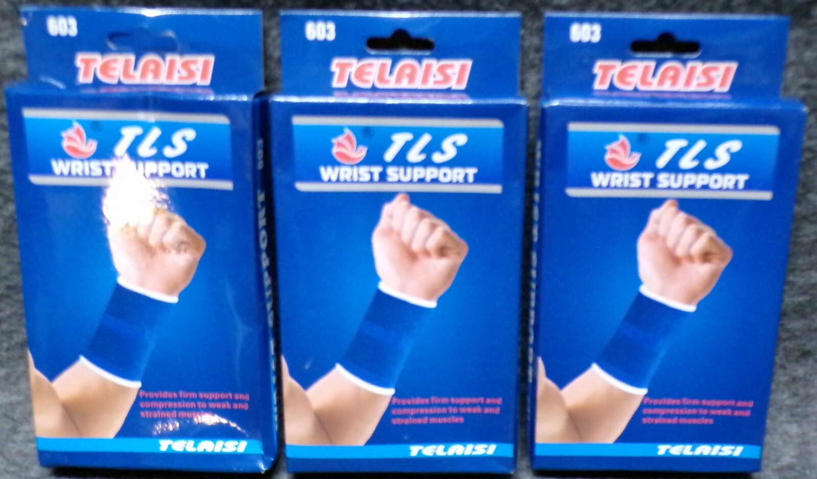 Lot of 3 Telaisi Wrist Support Firm Support One Size Fits All 2 Pack Each