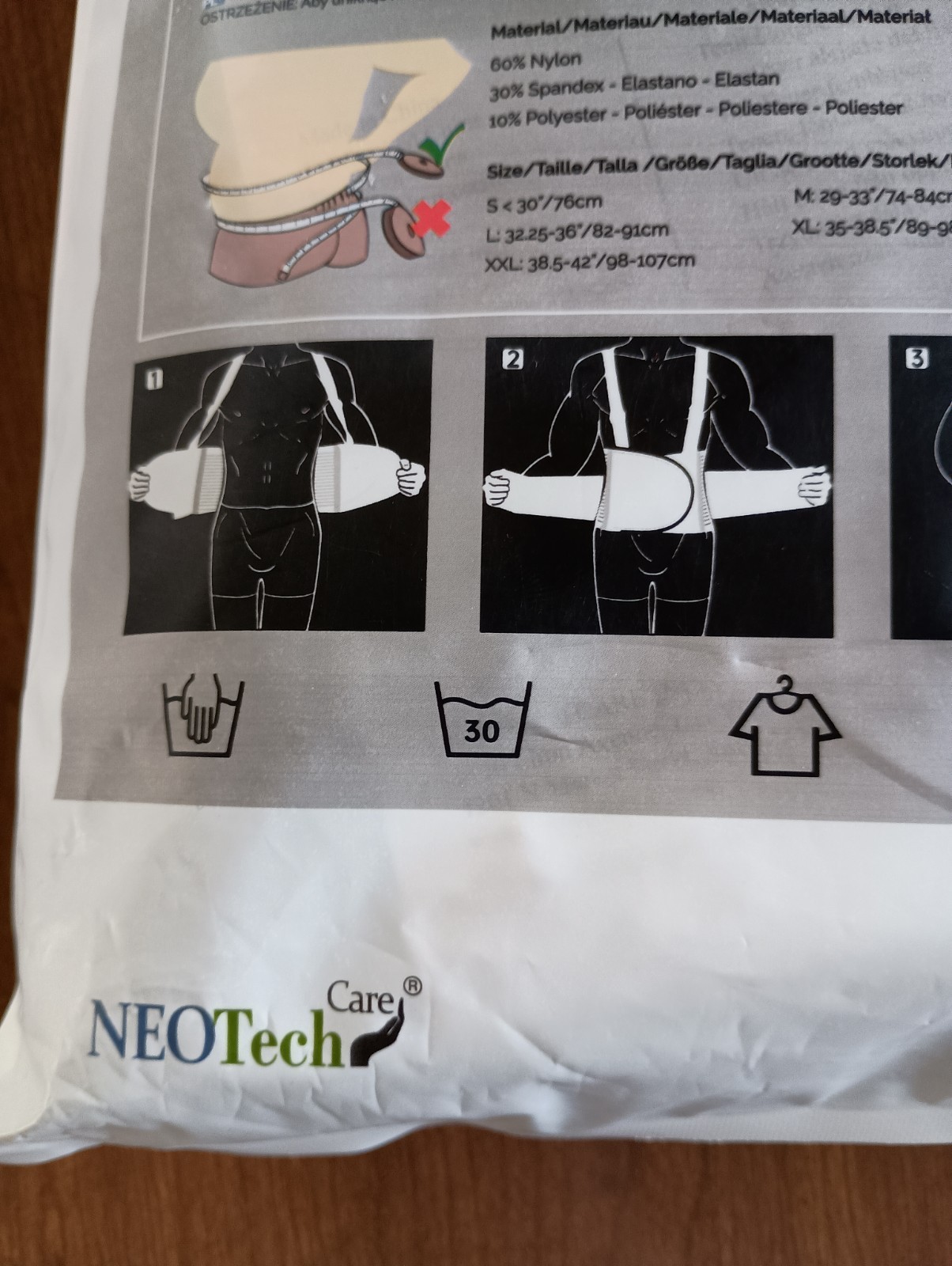 Neotech Care NTC Y001 Adjustable Back Brace With Suspenders Gray Size XXL