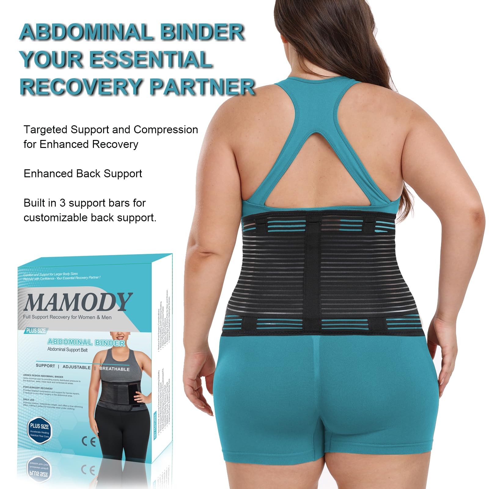 Abdominal Binder Post Surgery Plus Size | Postpartum Belly Band Wrap | Post C…