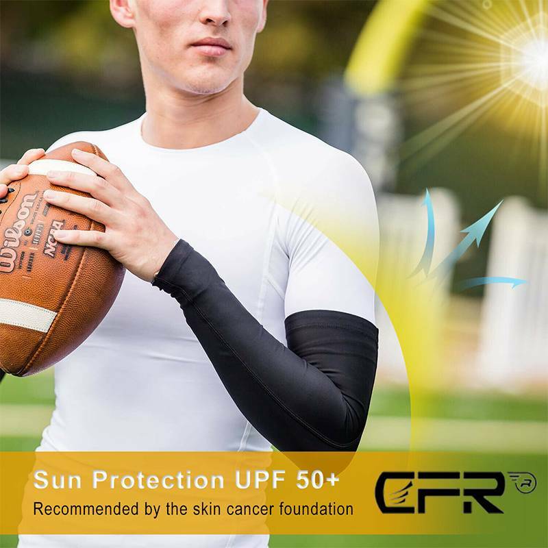1/2 Pairs Arm Sleeve Sports Elbow Brace Support Wrap Compression UV Protection