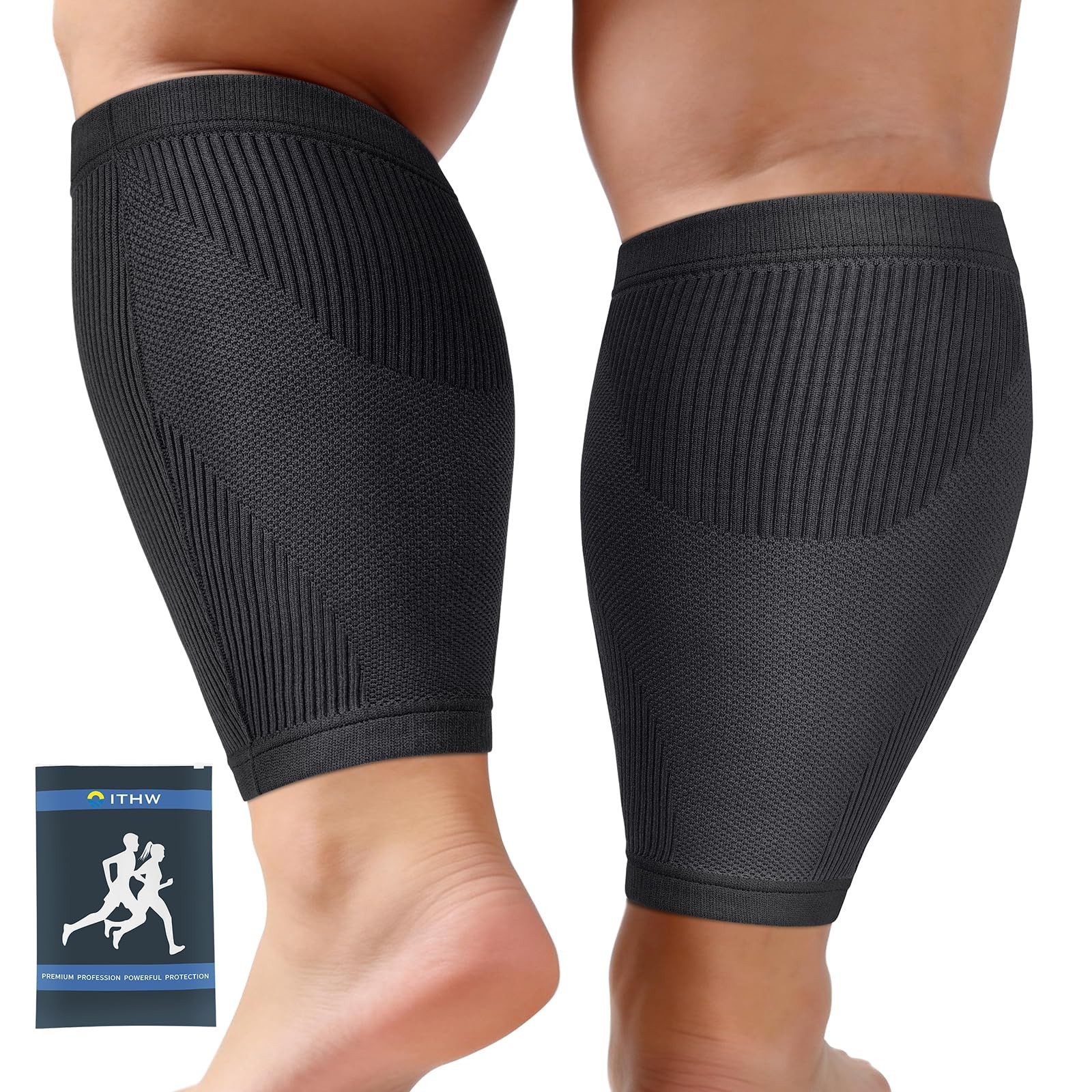 Plus Size Calf Compression Sleeves for Men & Women – Wide Fit, Real Hyper-Ela…
