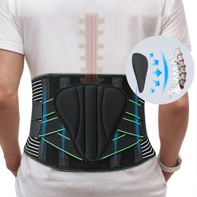 Back Brace with 7 Metal Stays Lower Back Pain Relief Lumbar Support Belt S-XXL