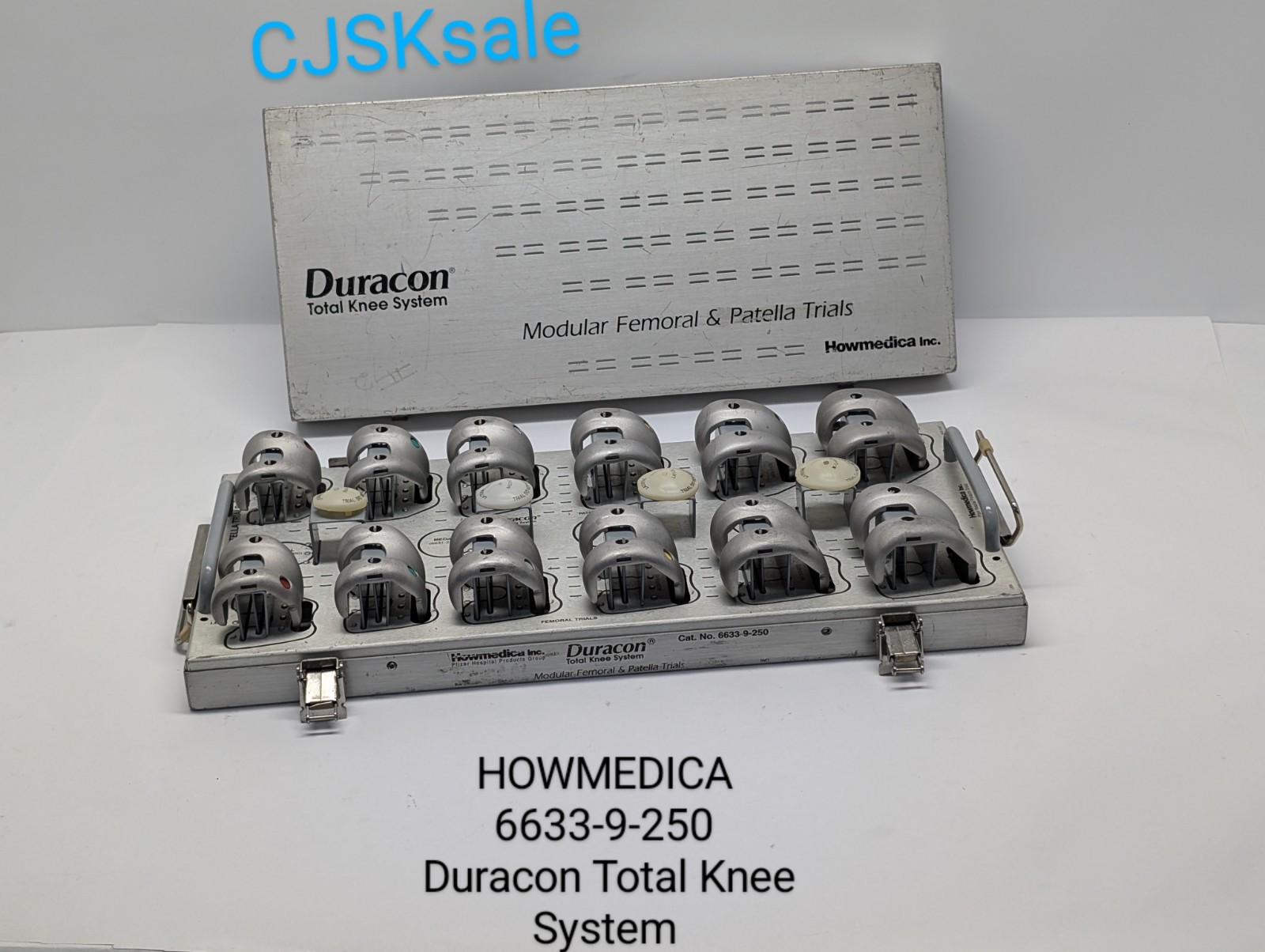 HOWMEDICA 6633-9-250 Duracon Total Knee System Modular Femoral Patella Trials