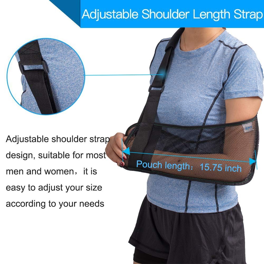 Mesh Medical Adjustable Shoulder Sling for Shower Injury Support Immobilizer