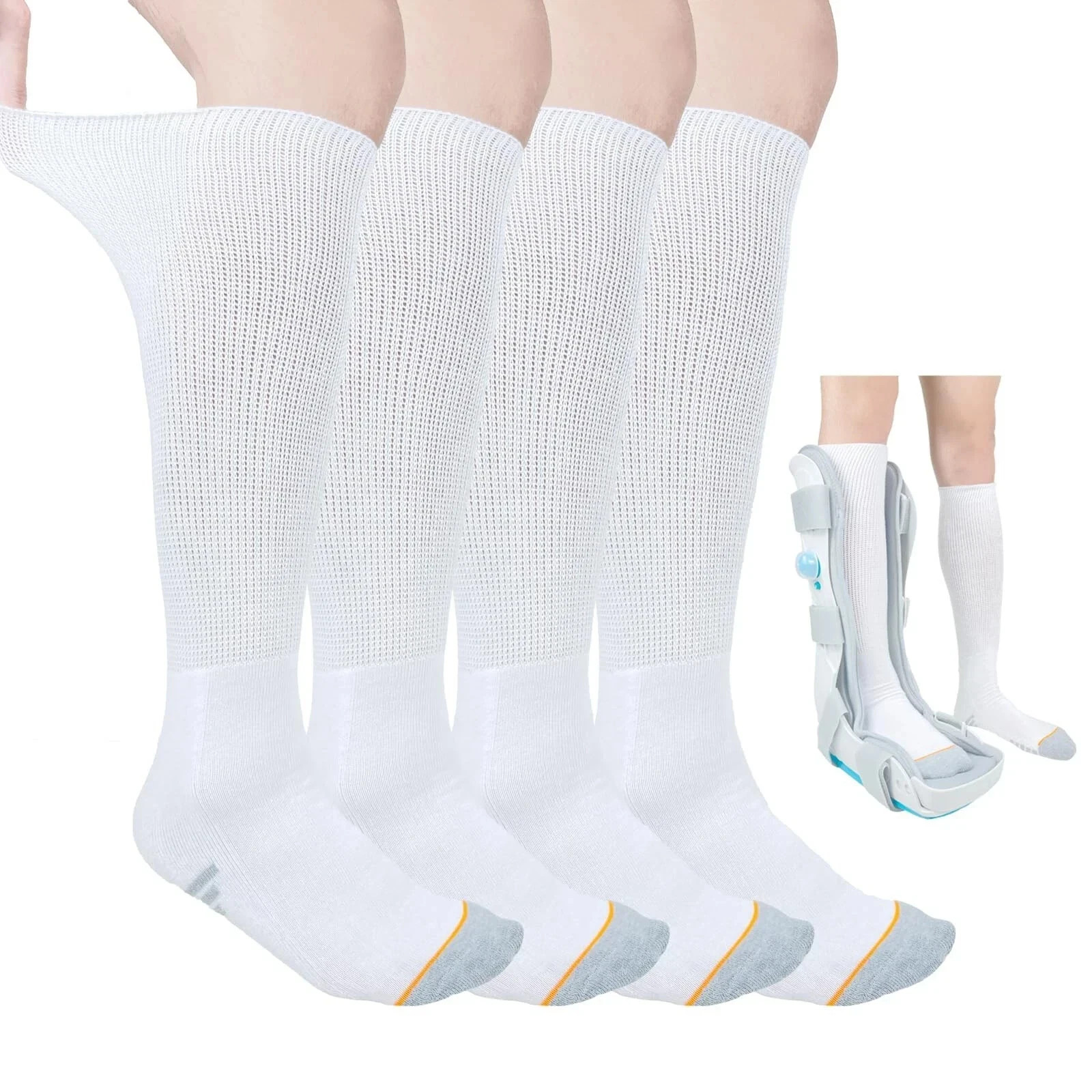 2 Pairs Walking Boot Socks Liner air Cam Walker Cast Fracture Boot