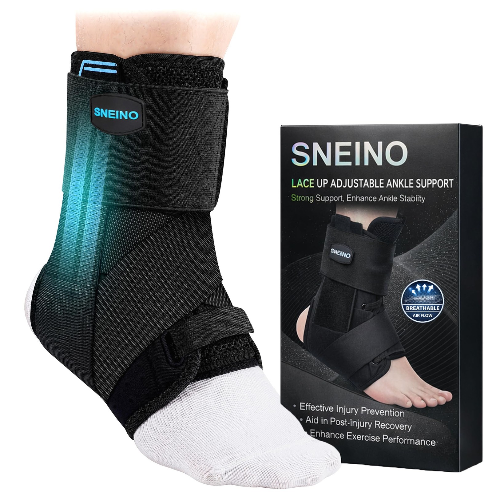 Upgraded Ankle Brace for Women & Men;Strong Support, Breathable Fabric, Adjus…