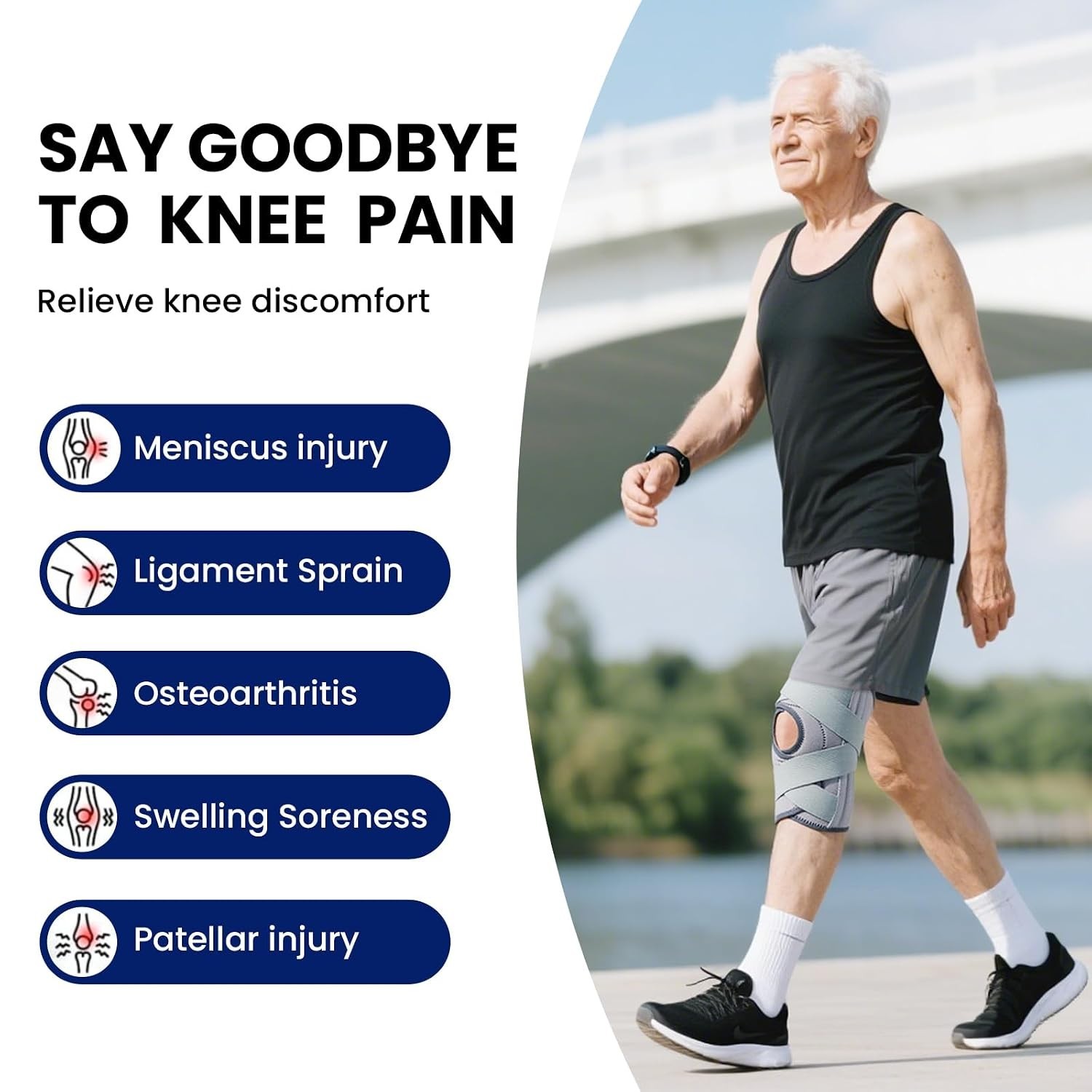 Versatile Knee Brace for Active Lifestyles – Relieves ACL & Meniscus Discomfort