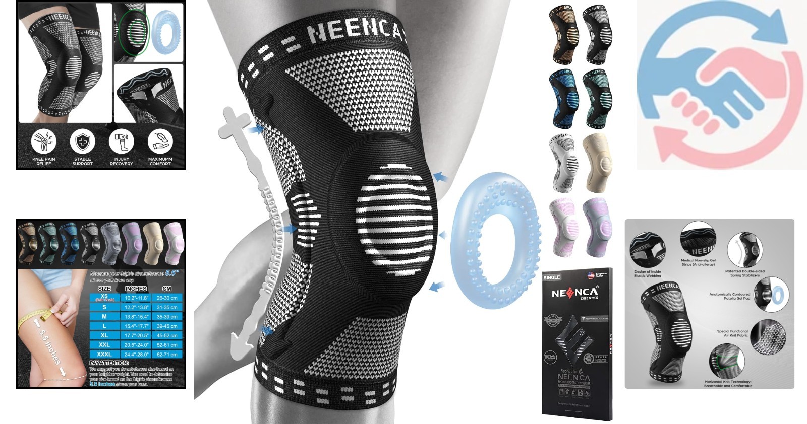 Advanced Medical Knee Support with Compression & Stabilizers – FSA/HSA Eligible